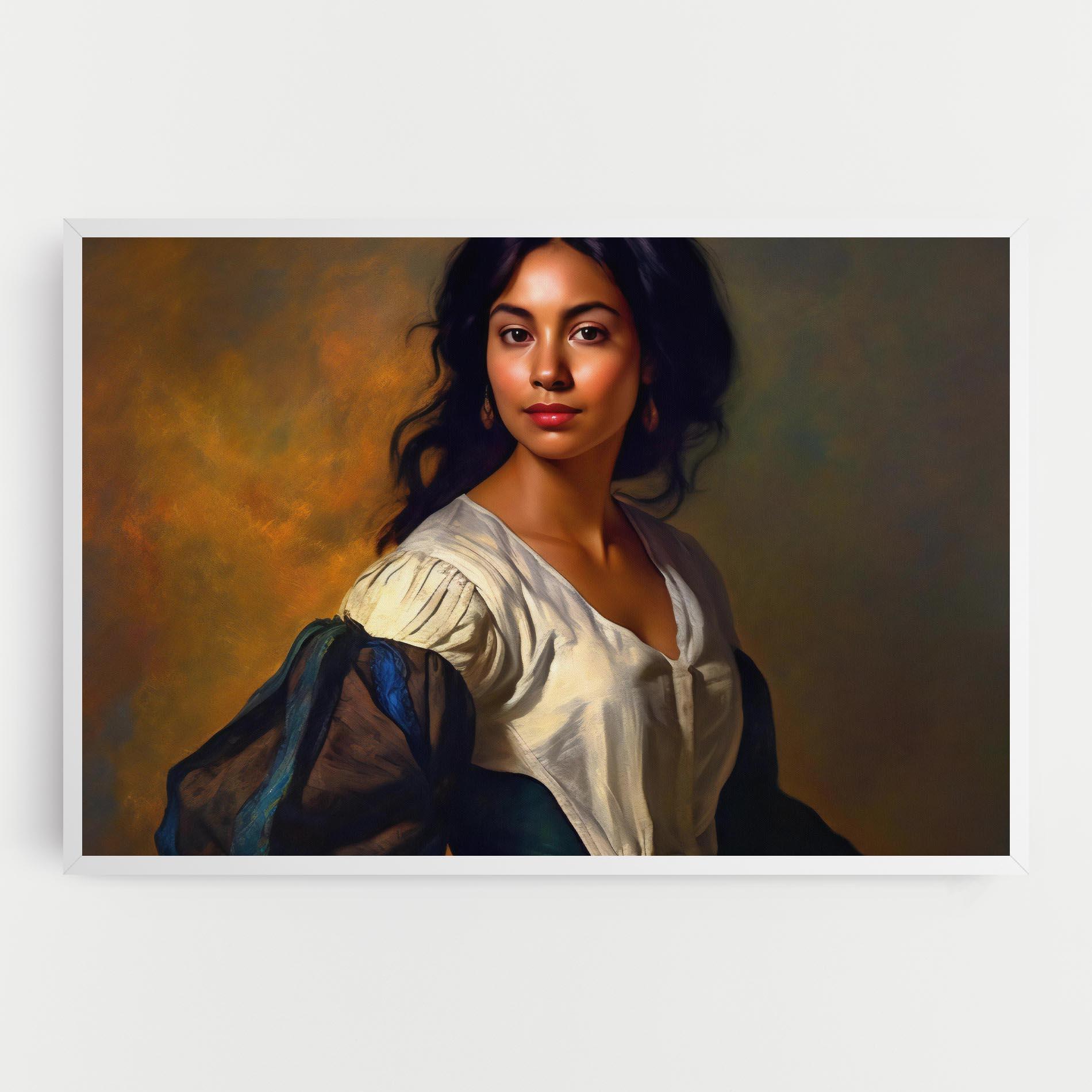 Картина на платно Beautiful Brunette Art mockup 0