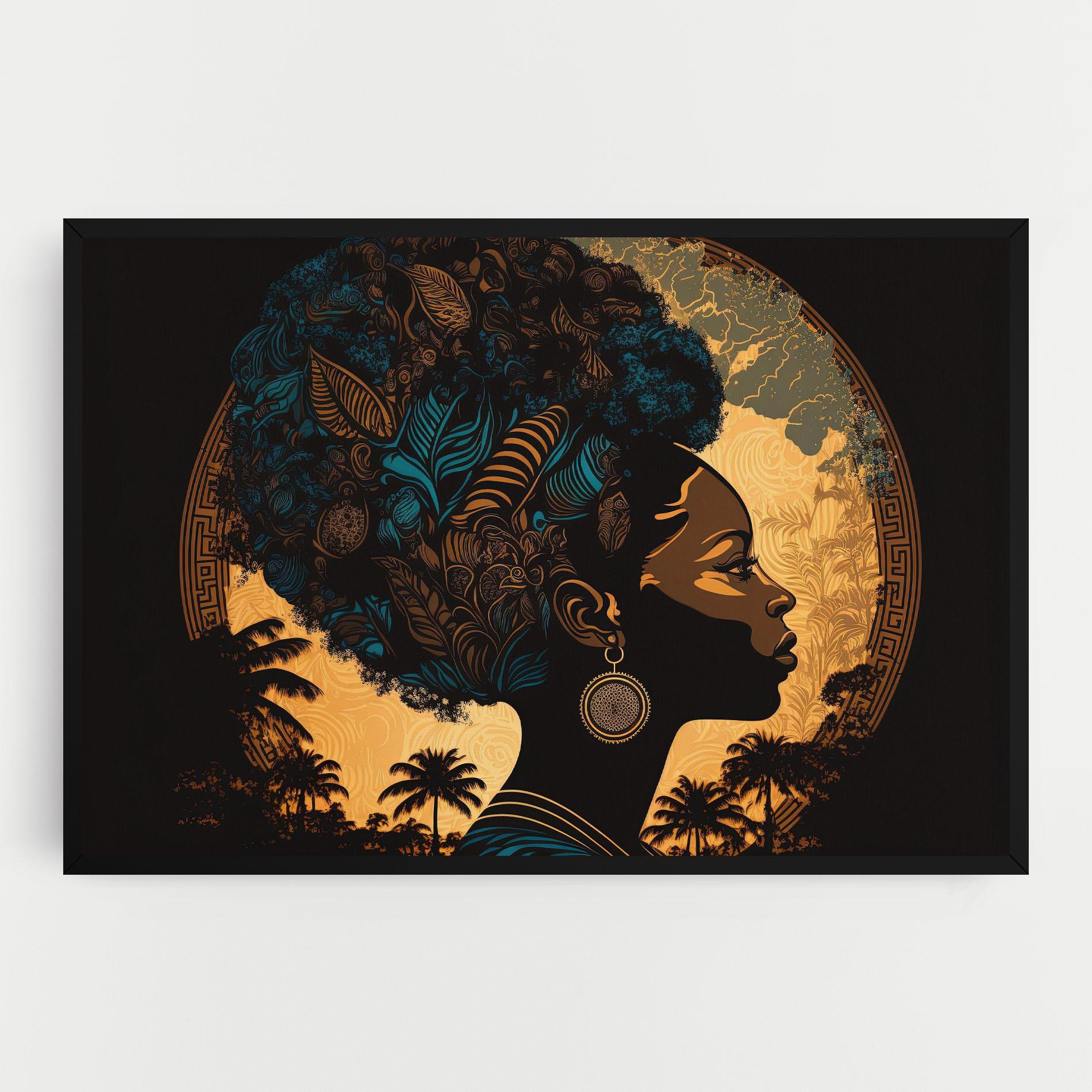 Картина на платно African Profile Woman mockup 0