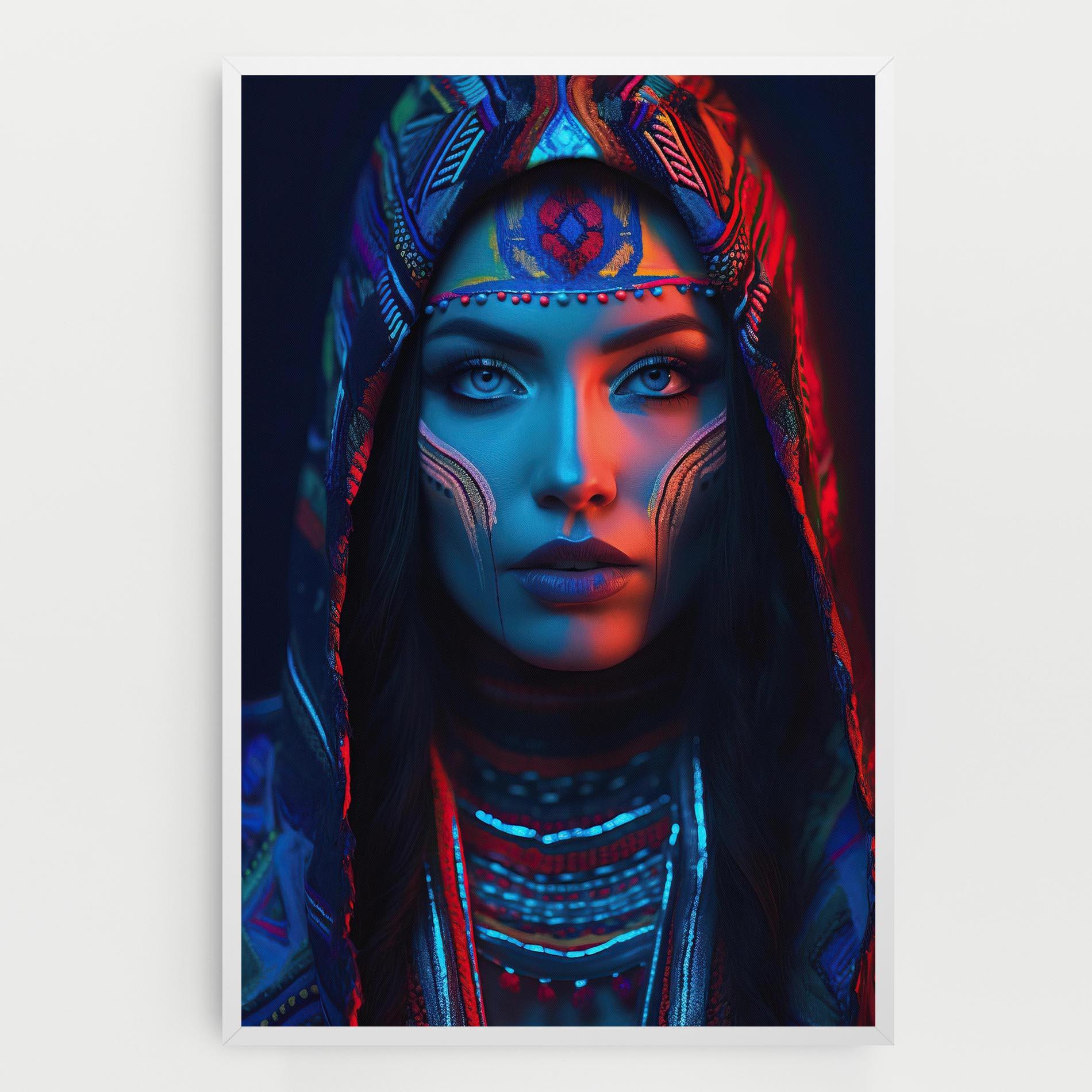 Картина на платно Blue Red Light Hood mockup 0