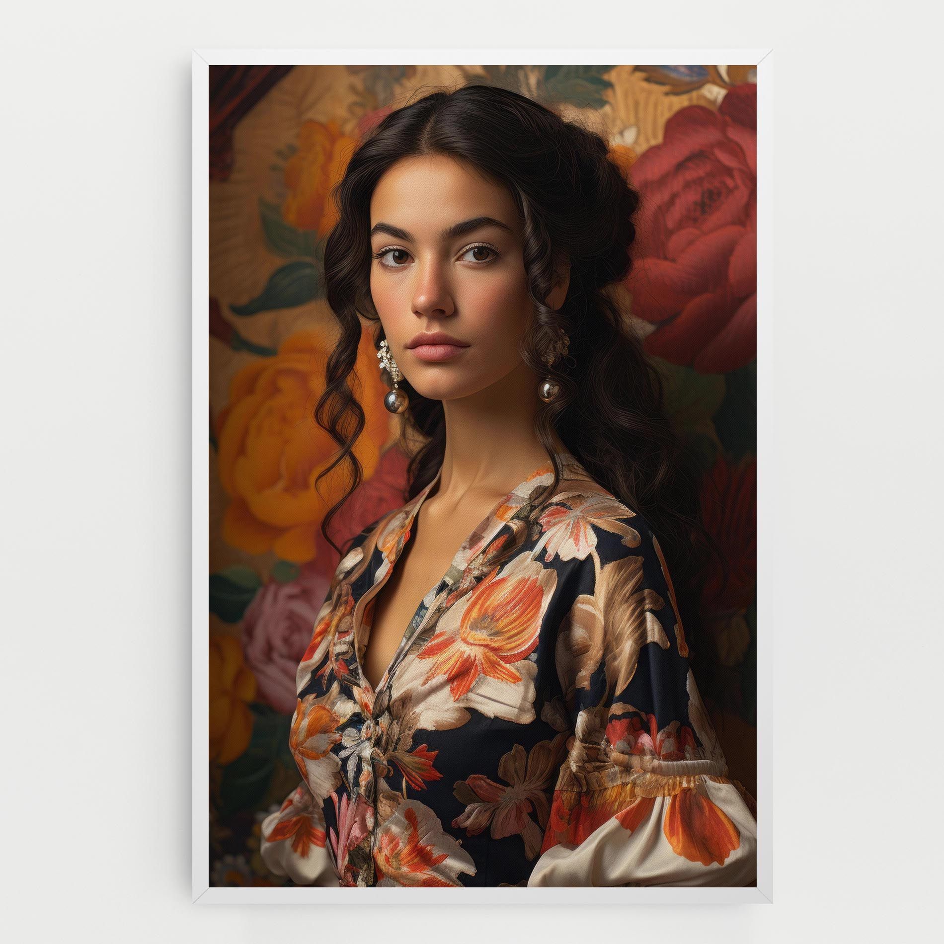 Floral Dress Lady mockup 0