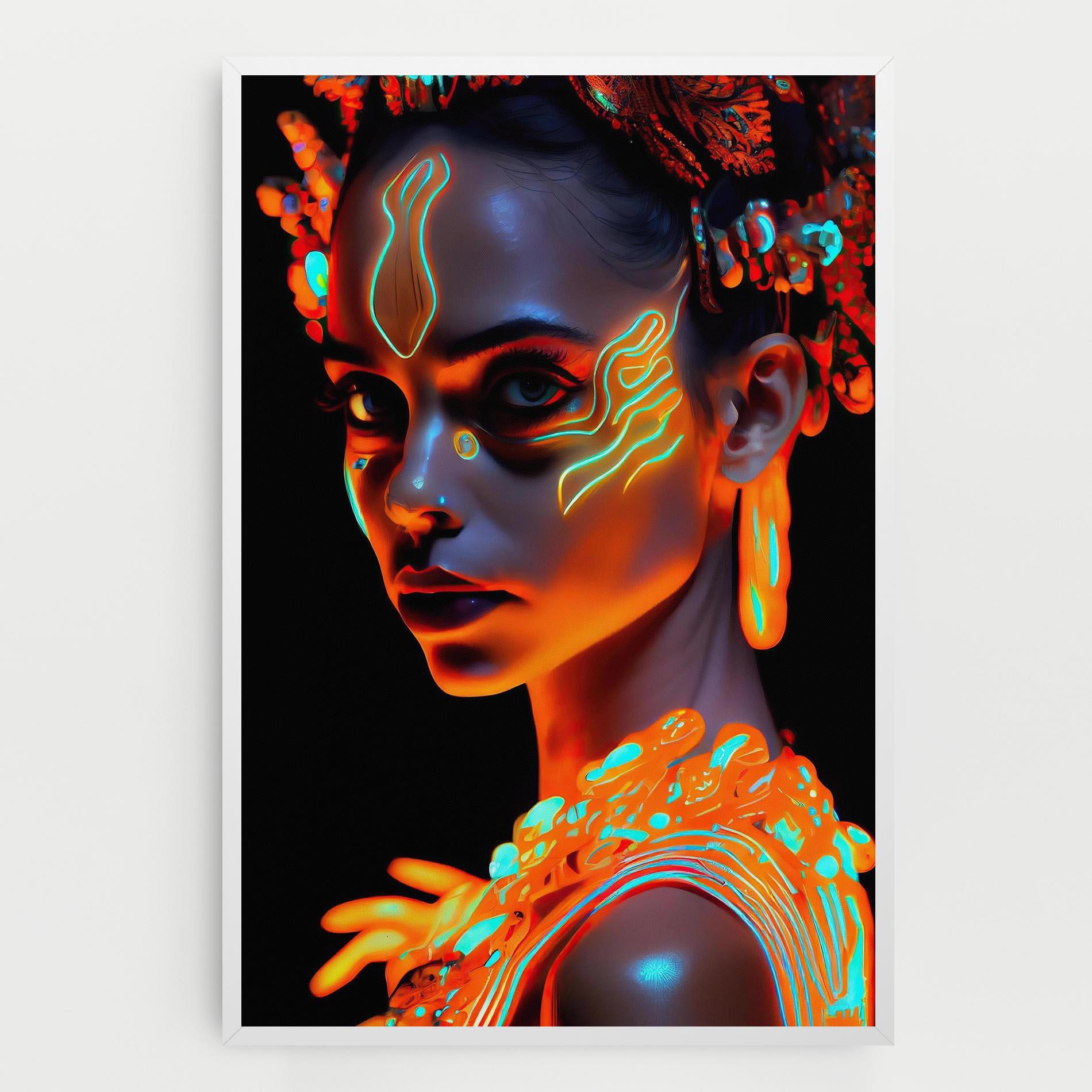 Картина на платно Glowing Face Paint mockup 0