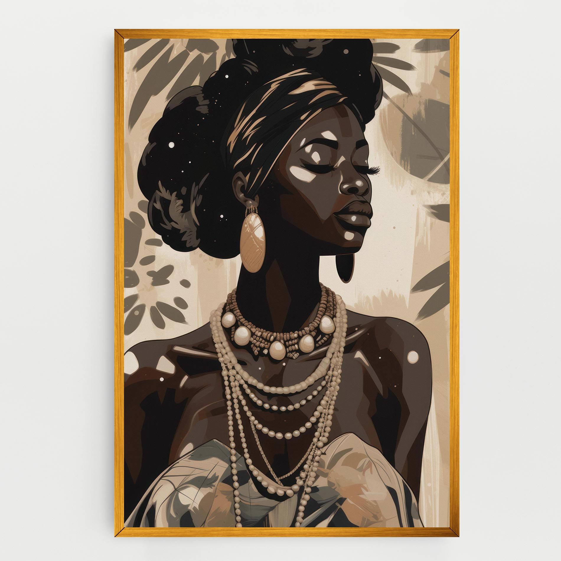 African Woman On Cream mockup 0