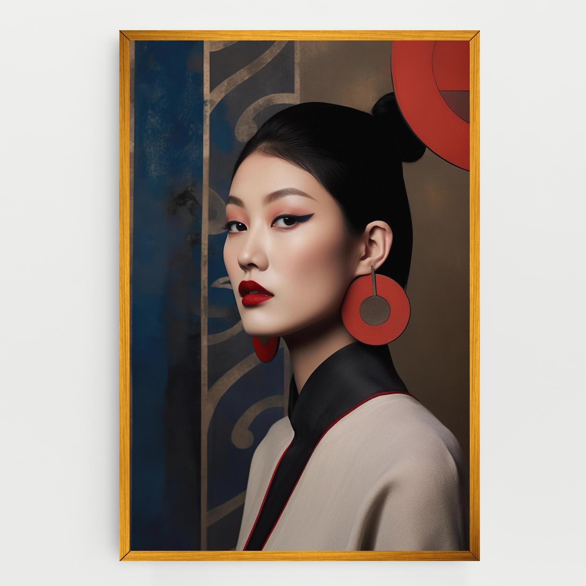 Asian Big Earrings mockup 0