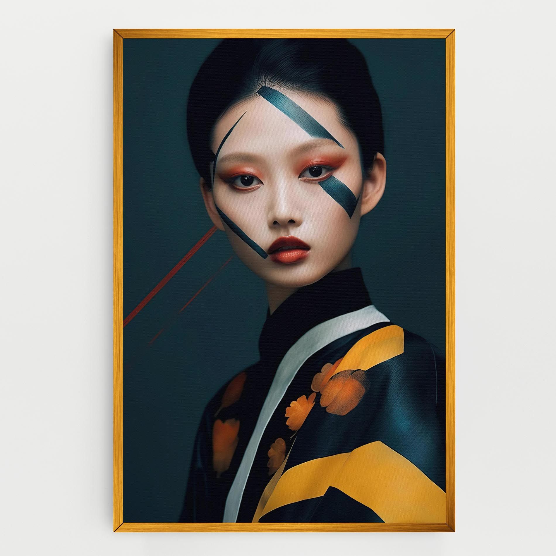 Asian Painted Woman mockup 0