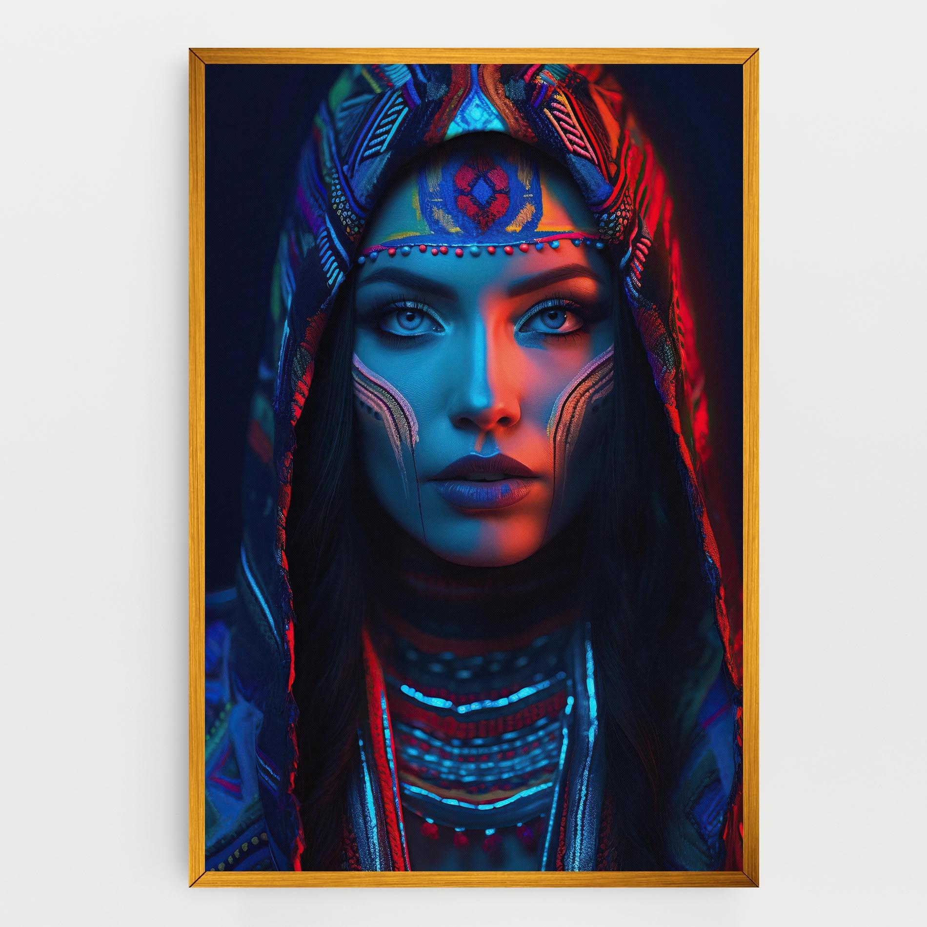 Картина на платно Blue Red Light Hood mockup 0