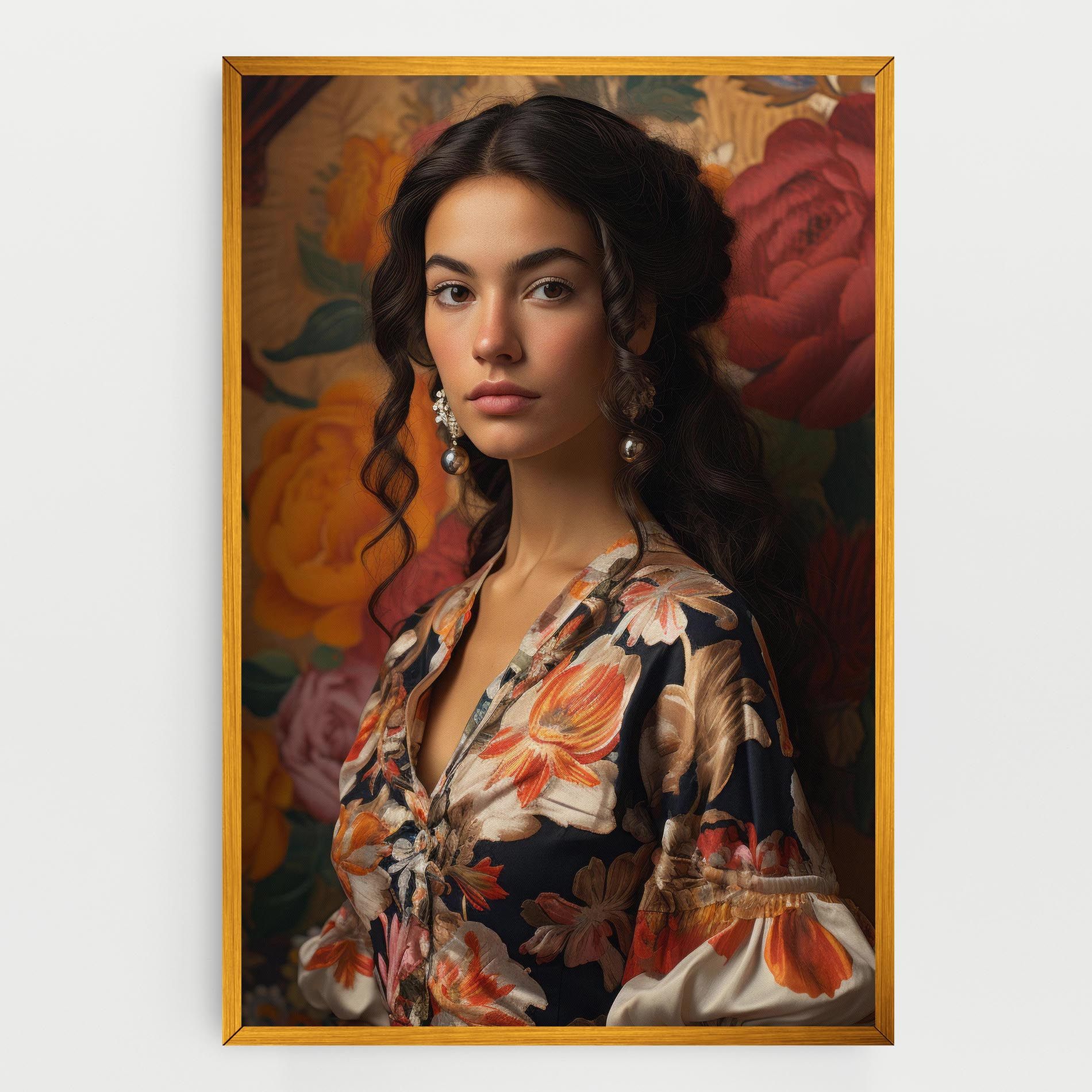 Floral Dress Lady mockup 0