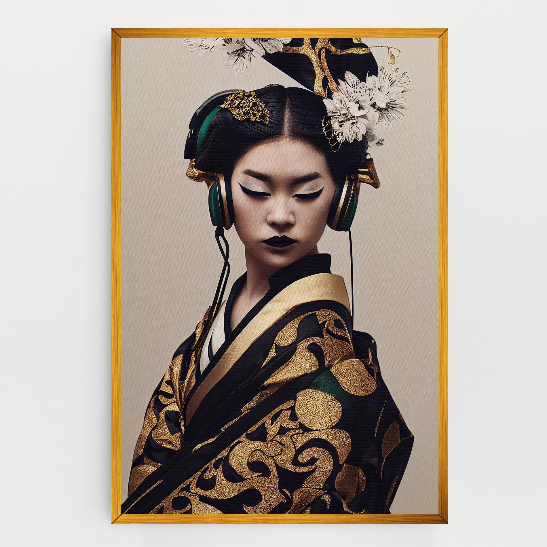 Картина на платно Kimono Headphones mockup 0
