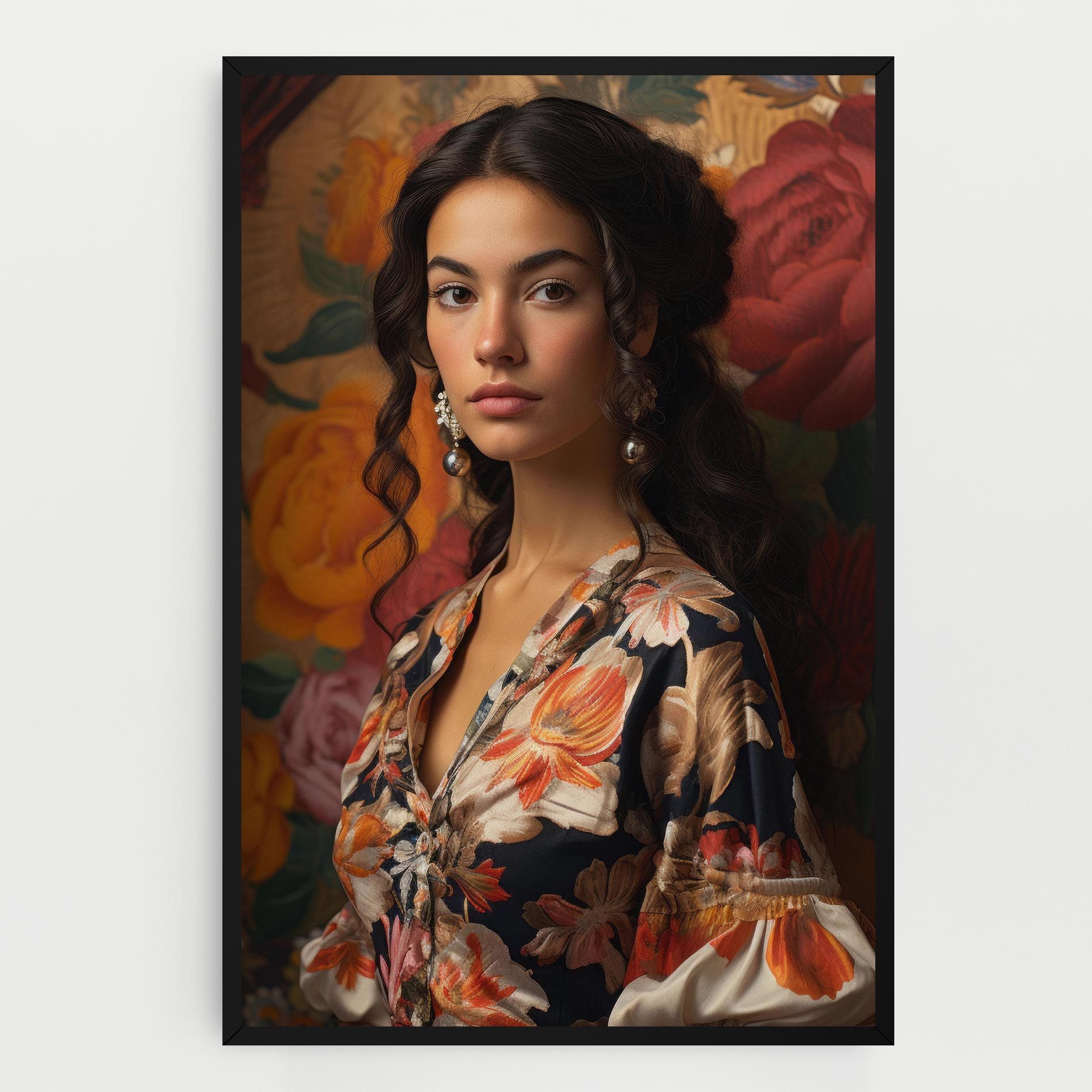 Floral Dress Lady mockup 0