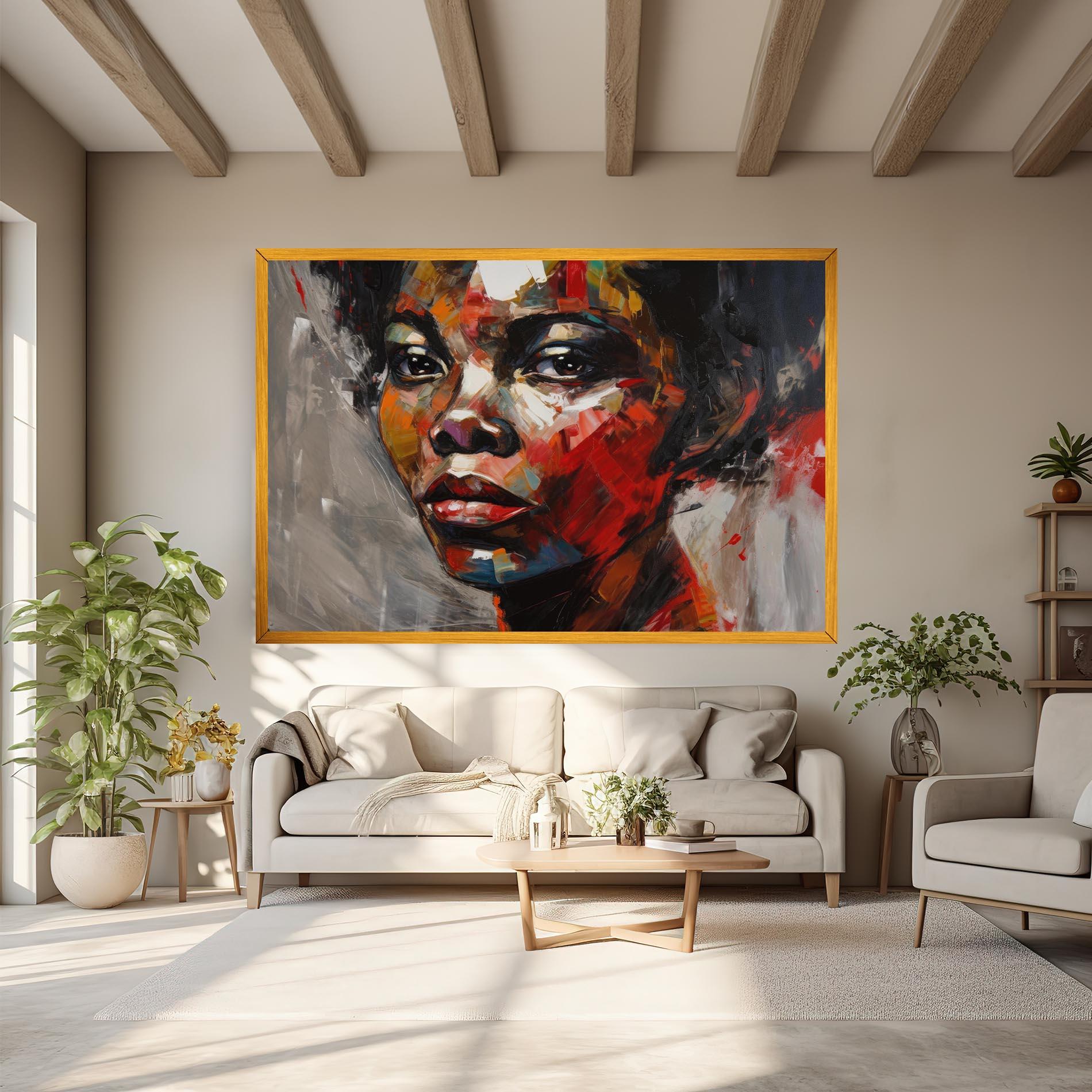 Картина на платно Intense Portrait Art mockup 6