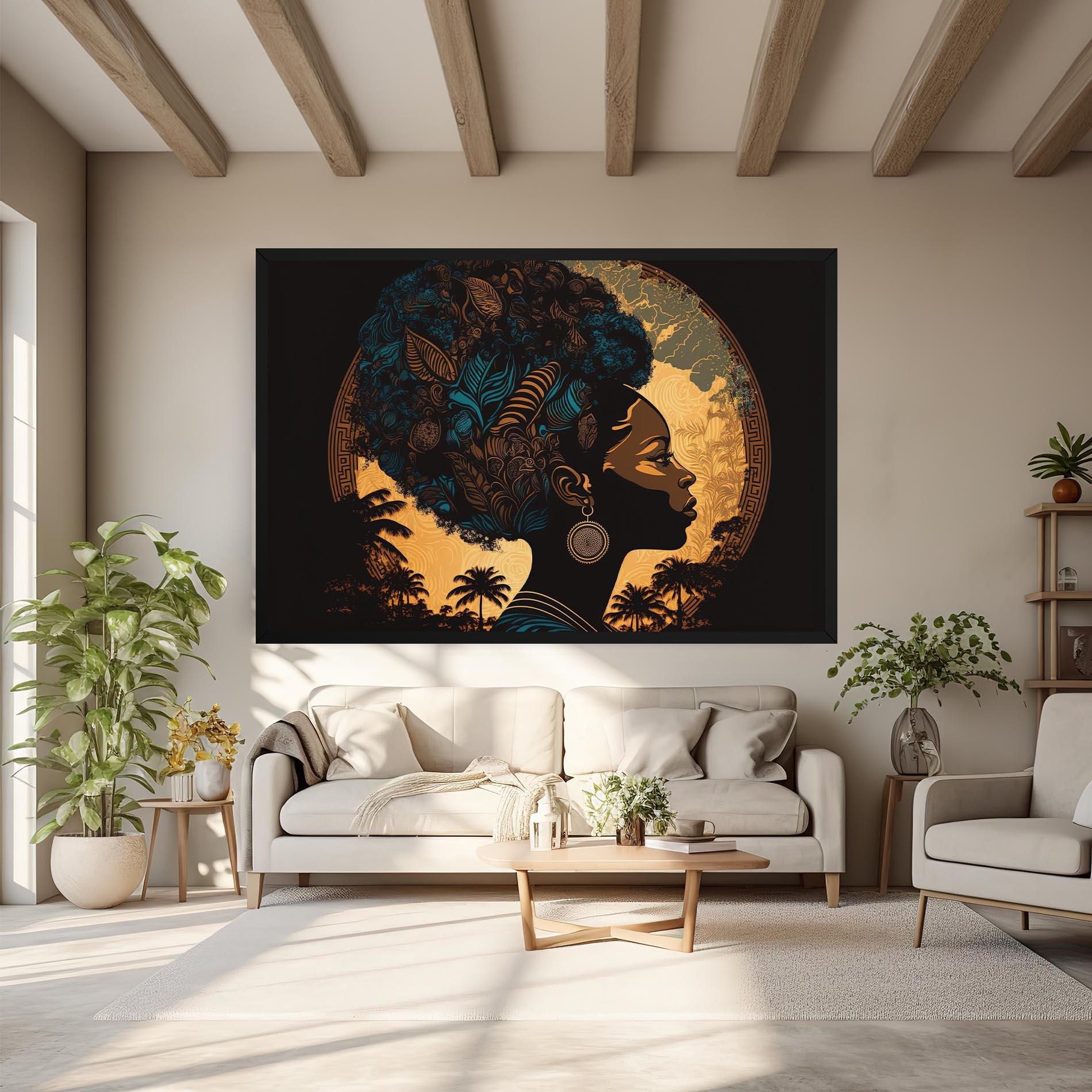 Картина на платно African Profile Woman mockup 6
