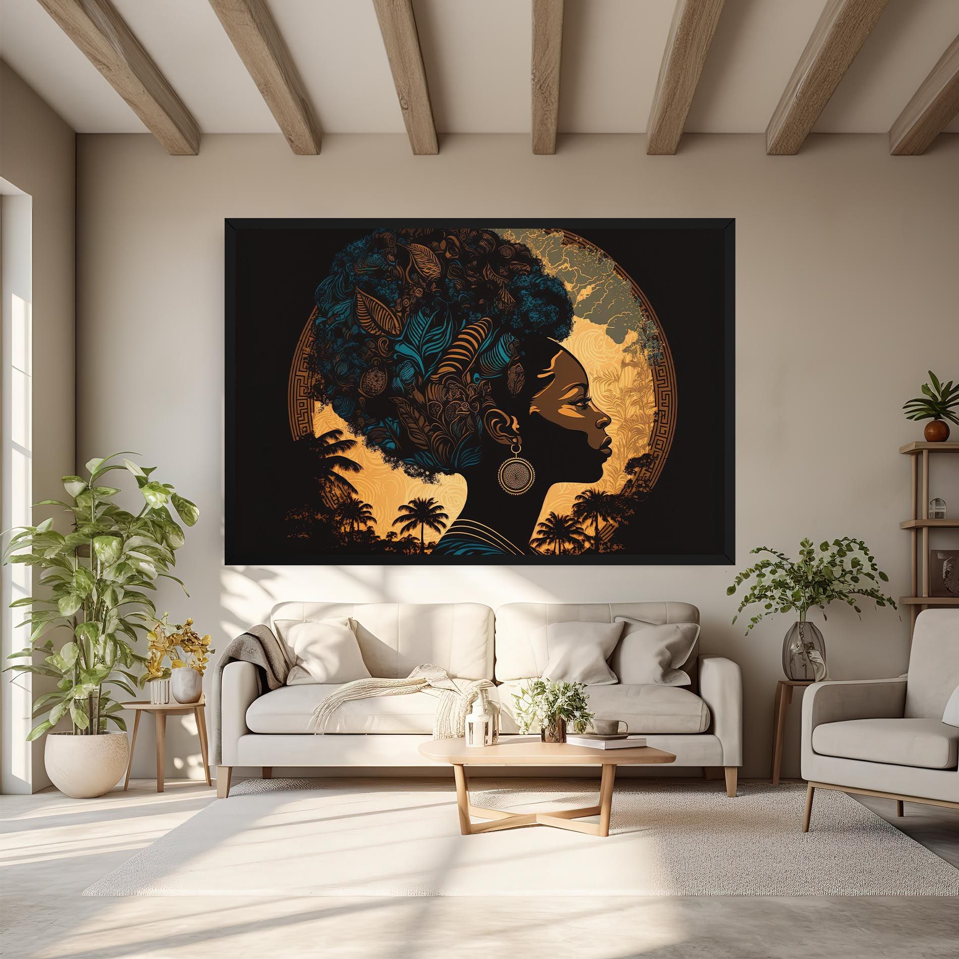 African Profile Woman mockup 6