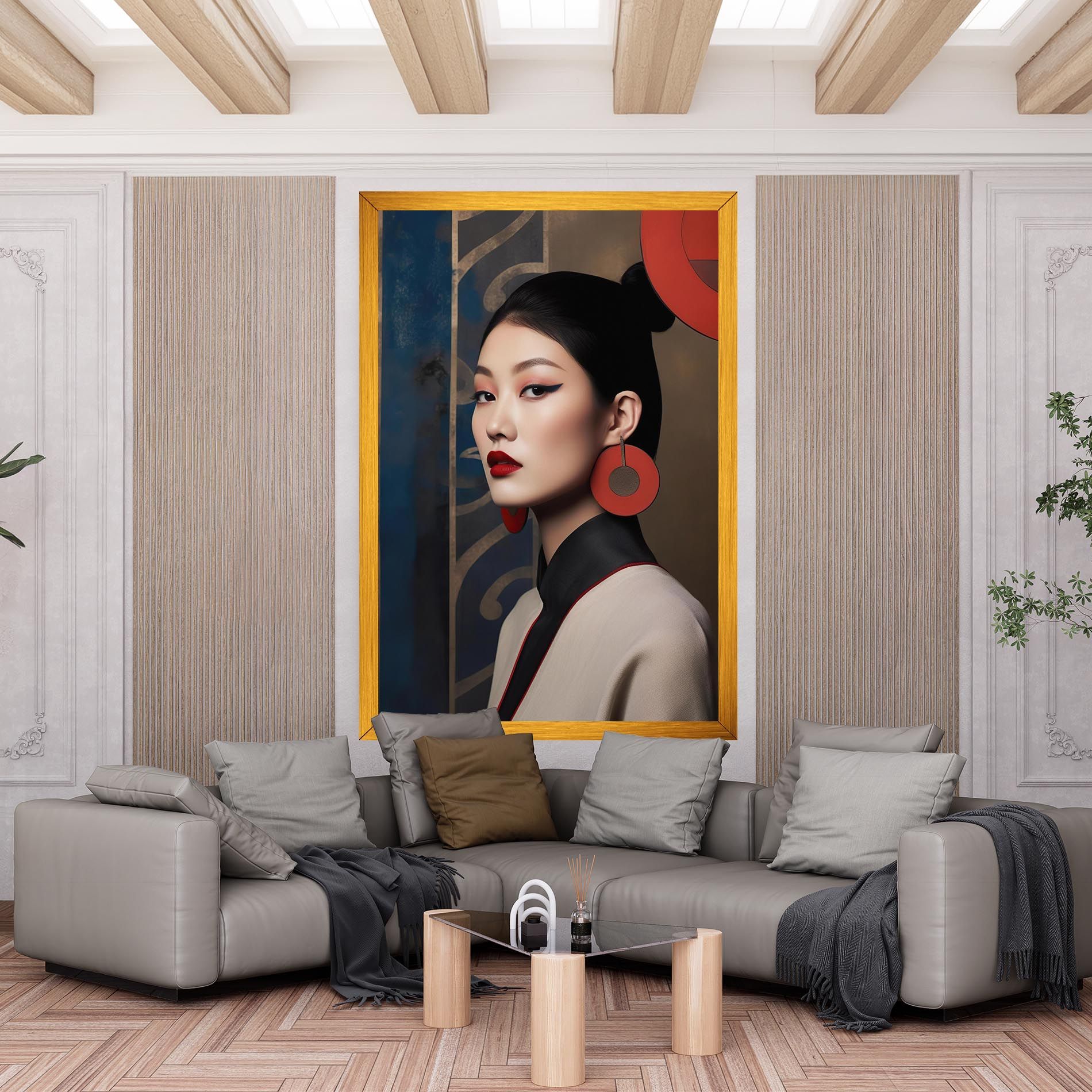 Asian Big Earrings mockup 6