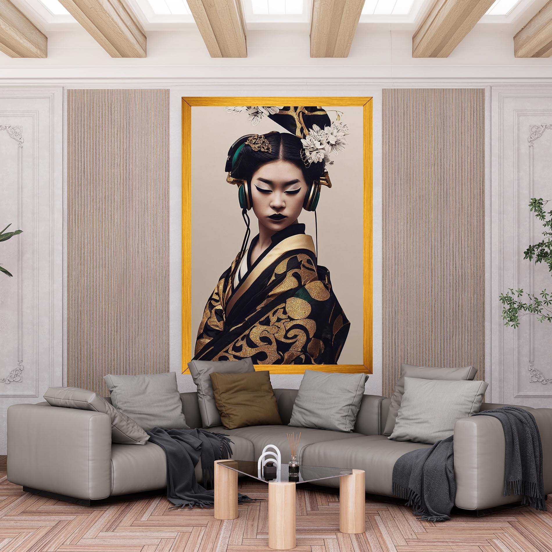 Картина на платно Kimono Headphones mockup 6