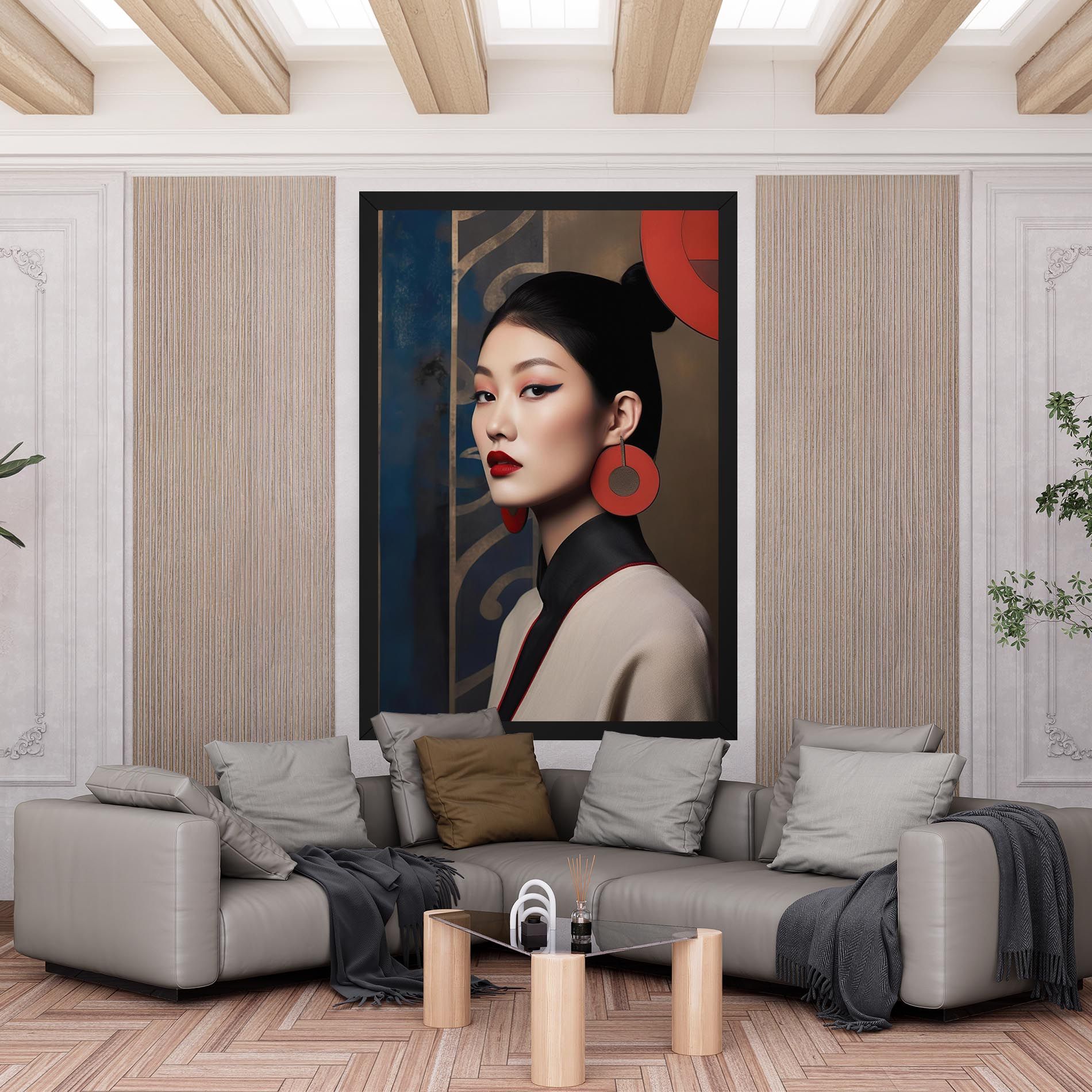 Asian Big Earrings mockup 6