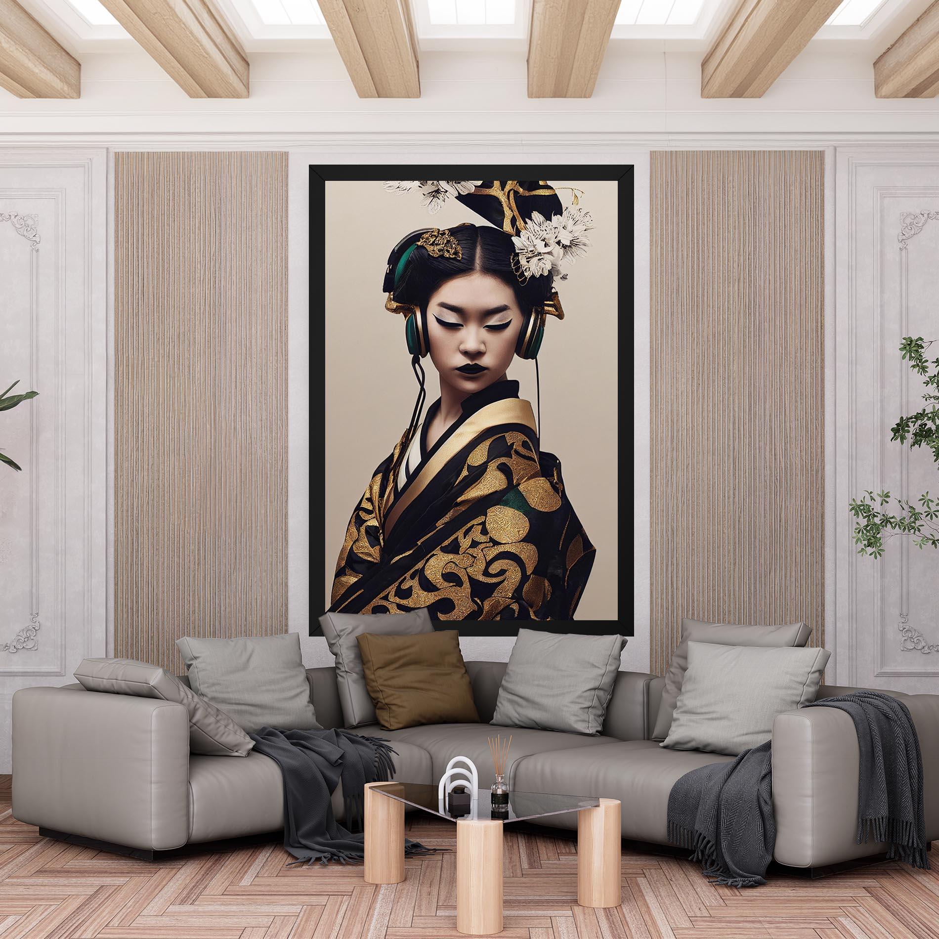 Картина на платно Kimono Headphones mockup 6