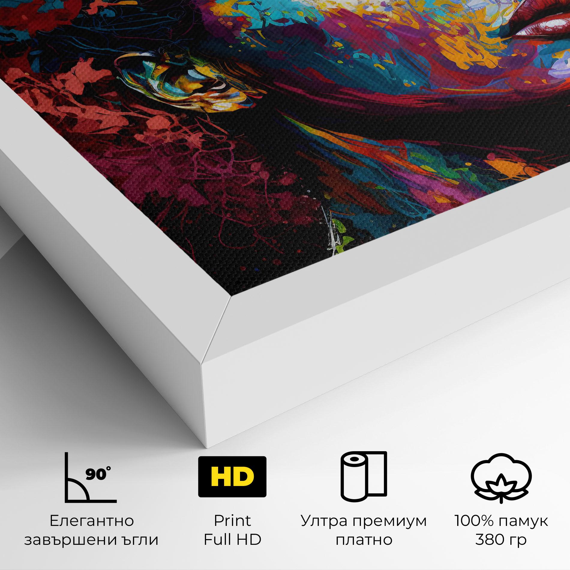 Картина на платно American Woman Splashes mockup 4