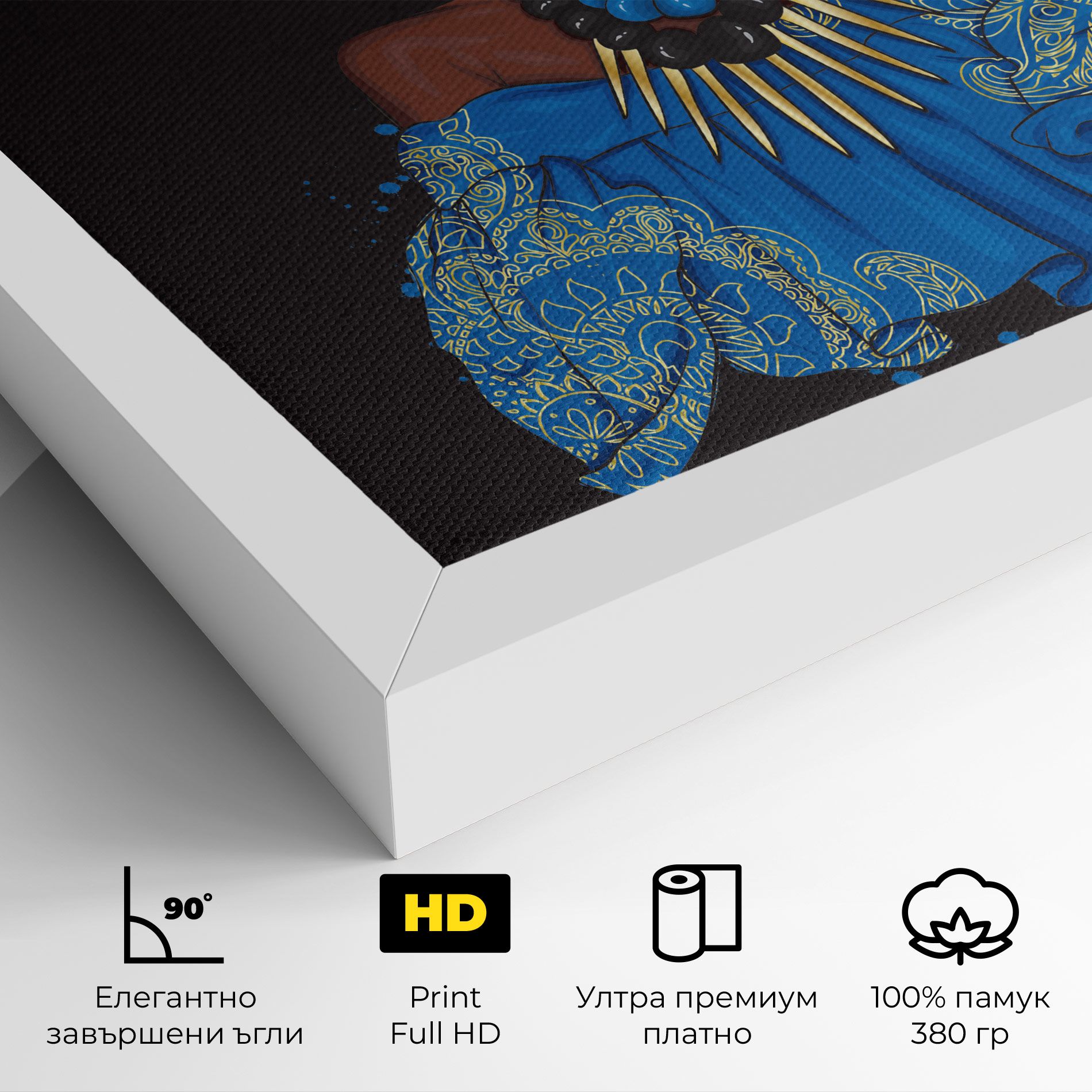 Blue African Outfit mockup 4