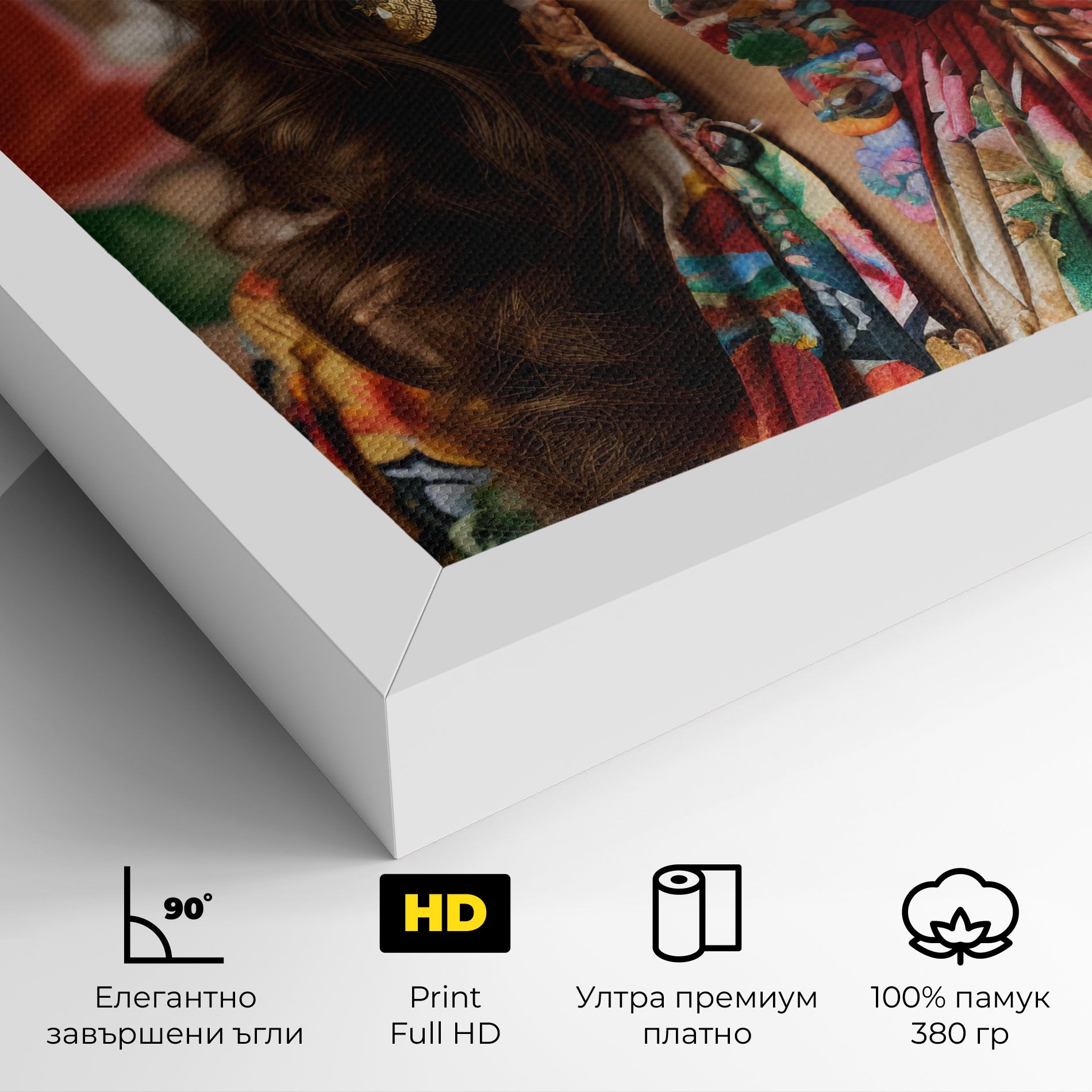 Floral Dress Long Hair mockup 4