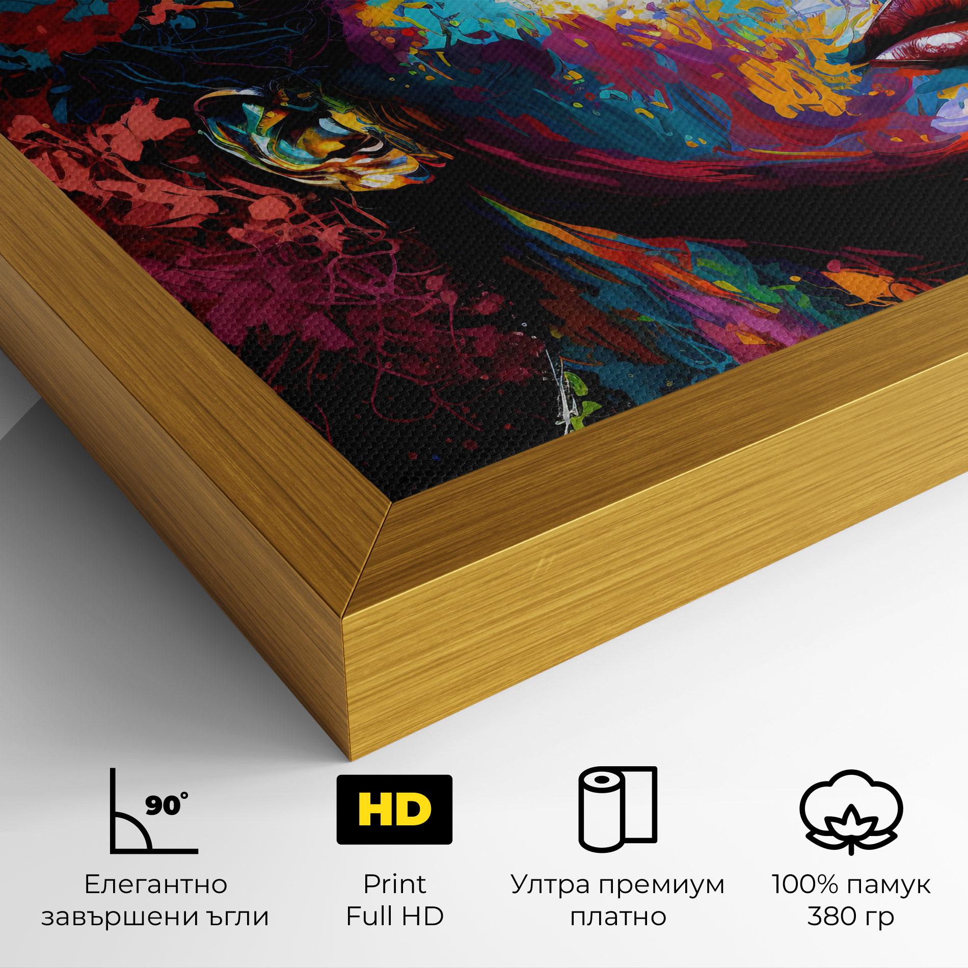 Картина на платно American Woman Splashes mockup 4