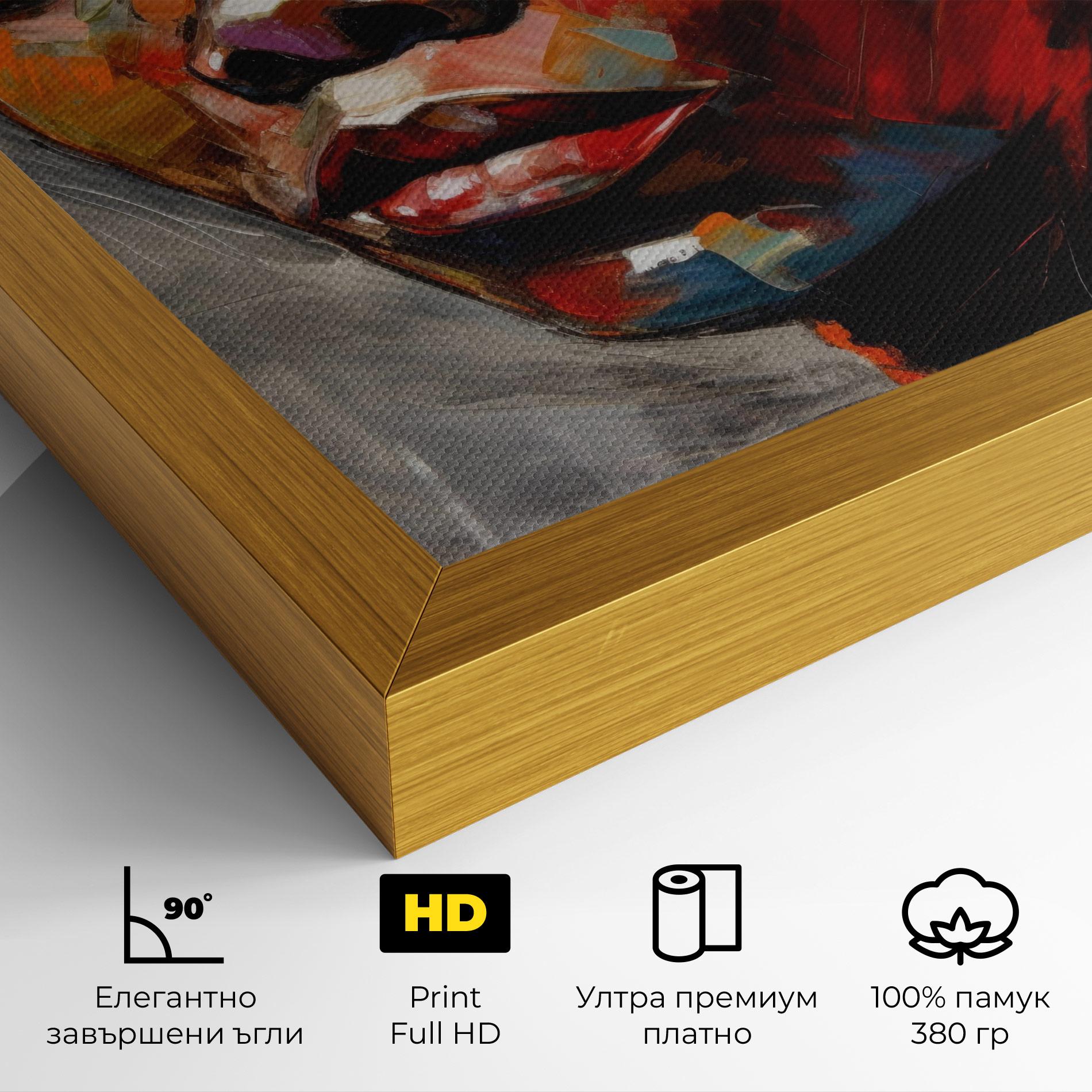 Картина на платно Intense Portrait Art mockup 4