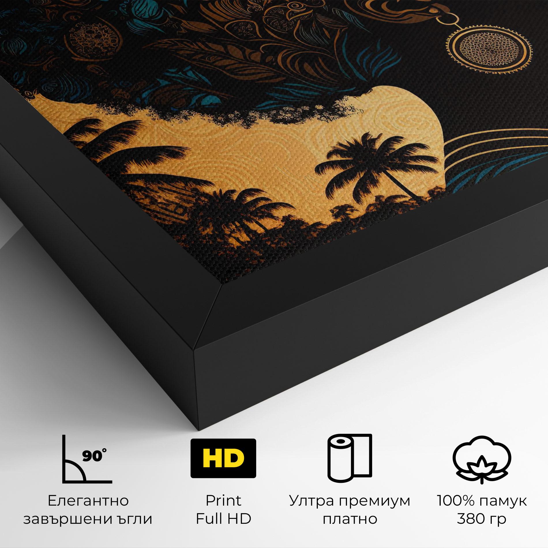 Картина на платно African Profile Woman mockup 4