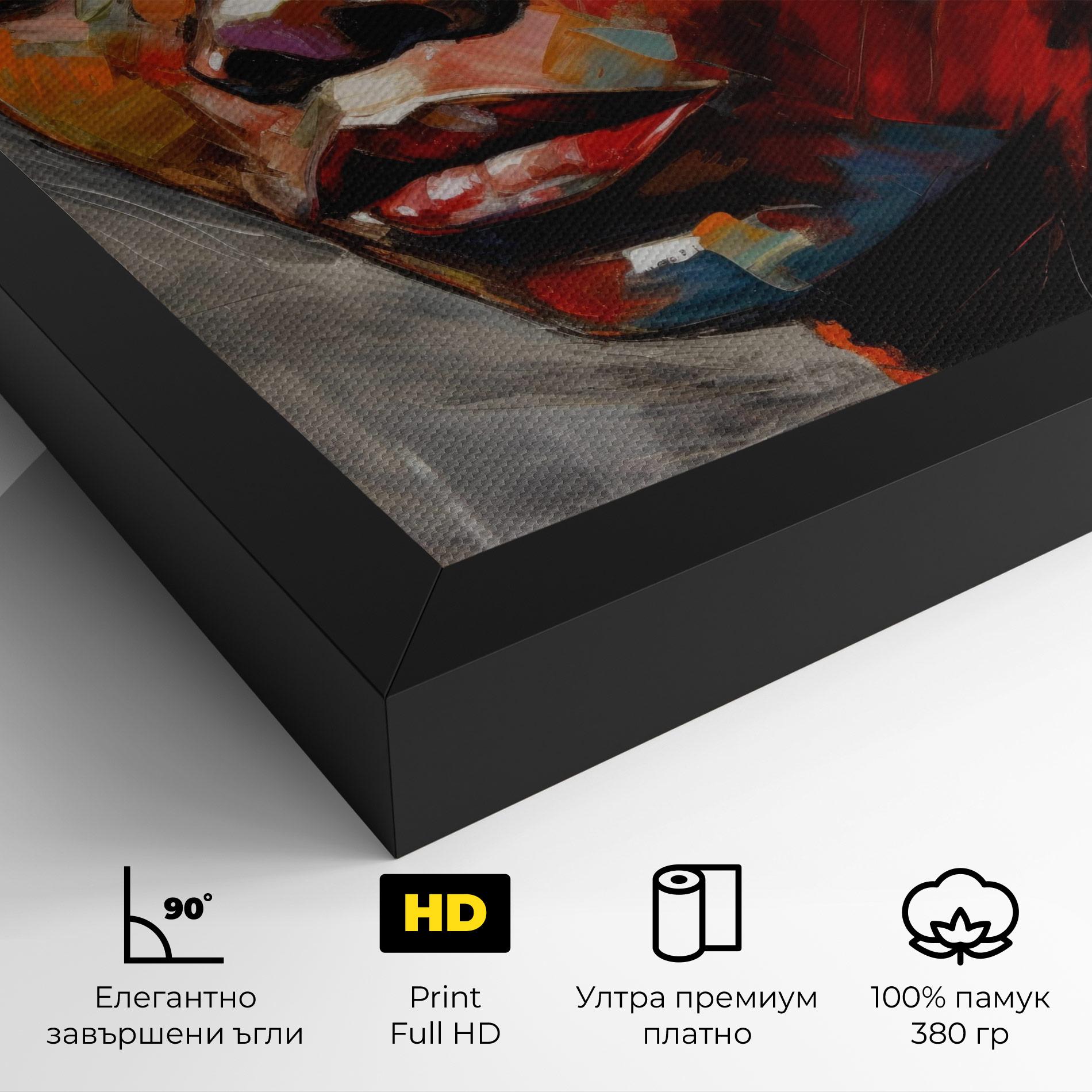 Картина на платно Intense Portrait Art mockup 4