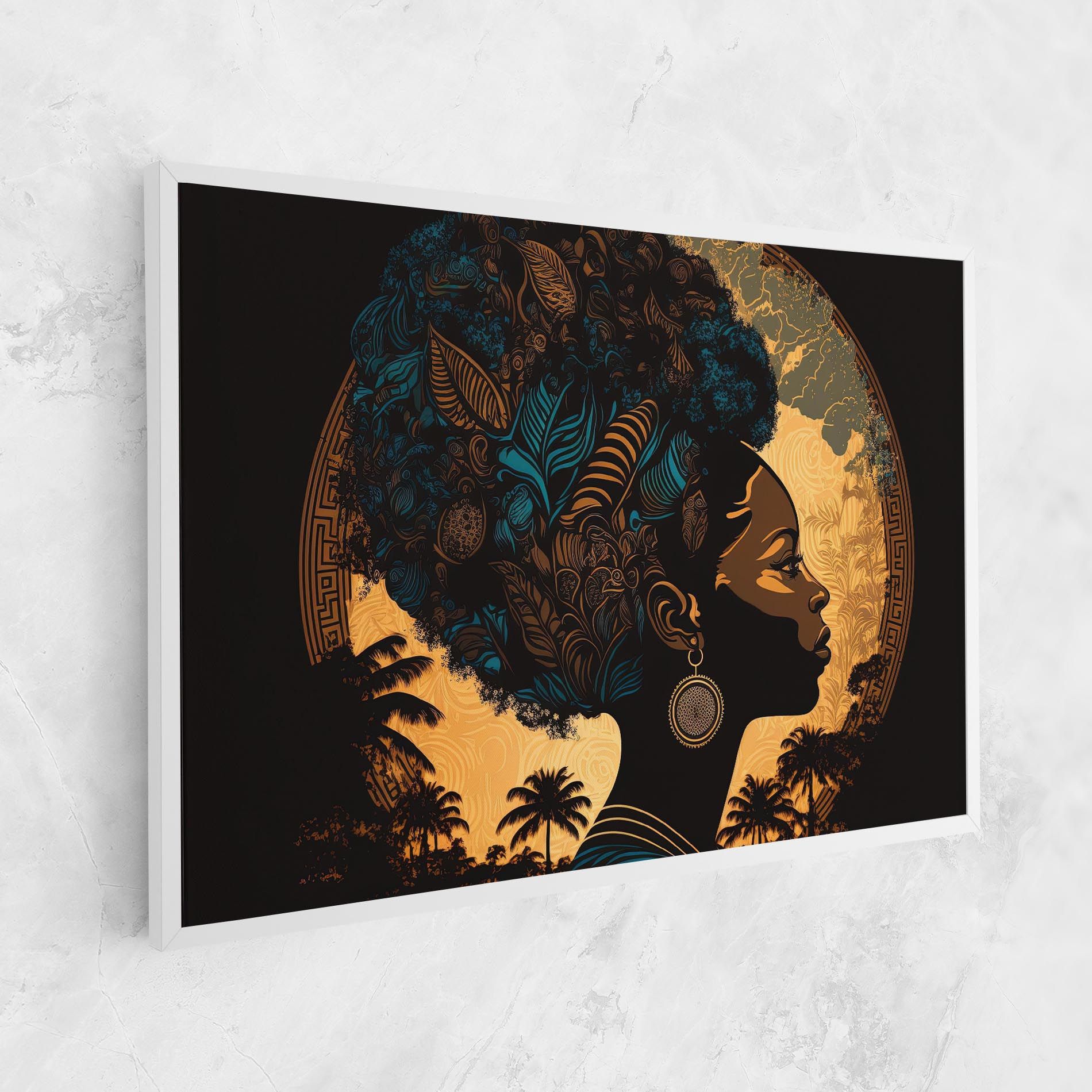 African Profile Woman mockup 1