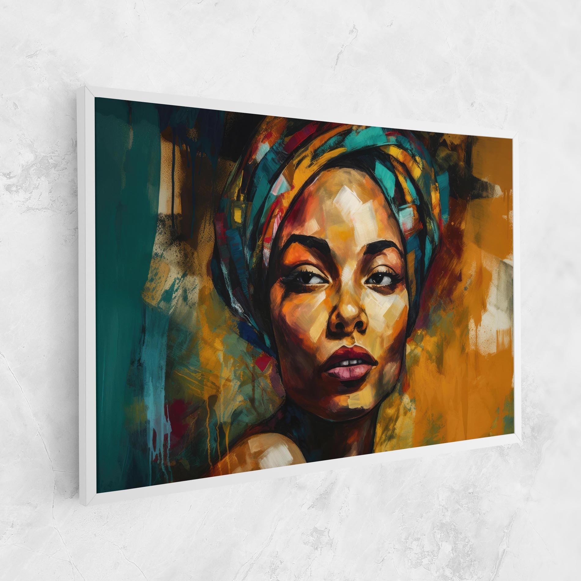 Картина на платно African Woman Looking mockup 1