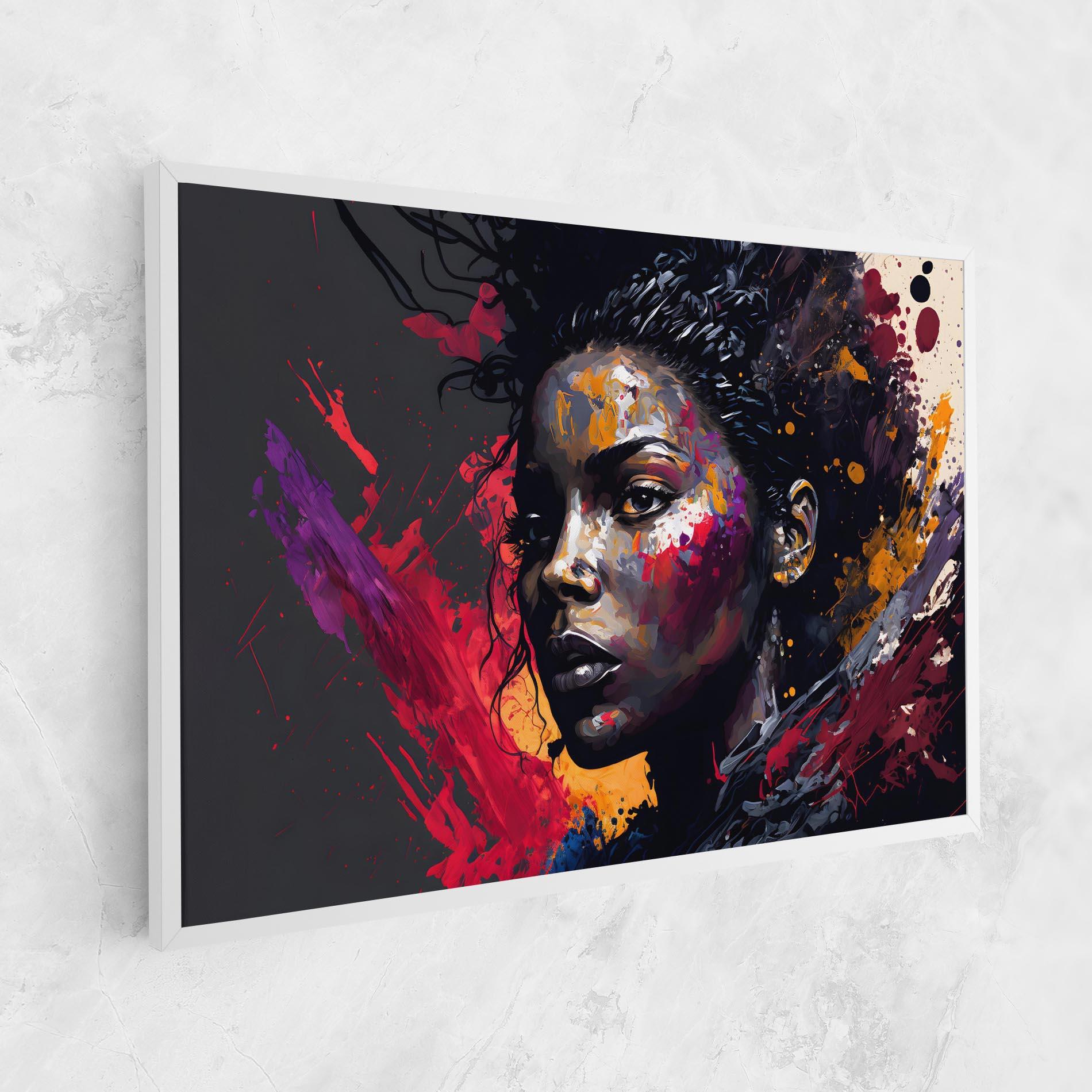 Картина на платно African Woman Splash mockup 1