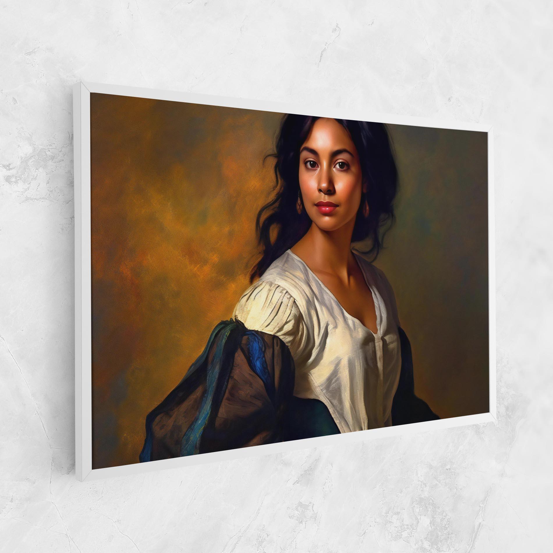 Картина на платно Beautiful Brunette Art mockup 1