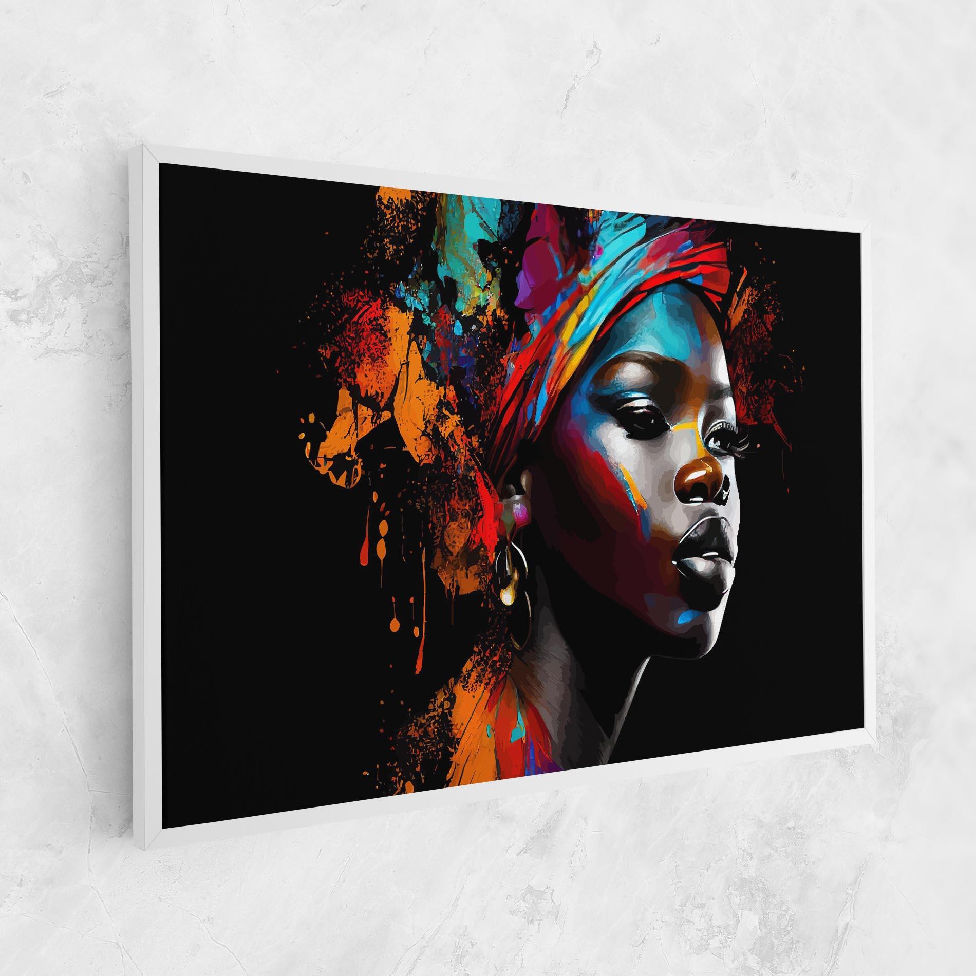 Картина на платно Pretty African Art Splash mockup 1