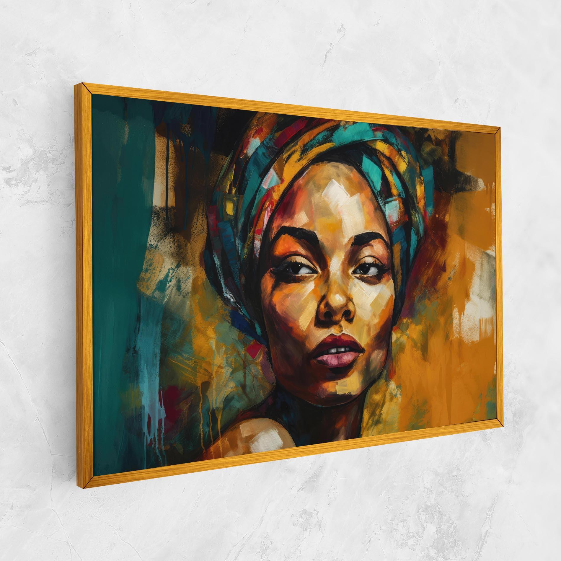 Картина на платно African Woman Looking mockup 1