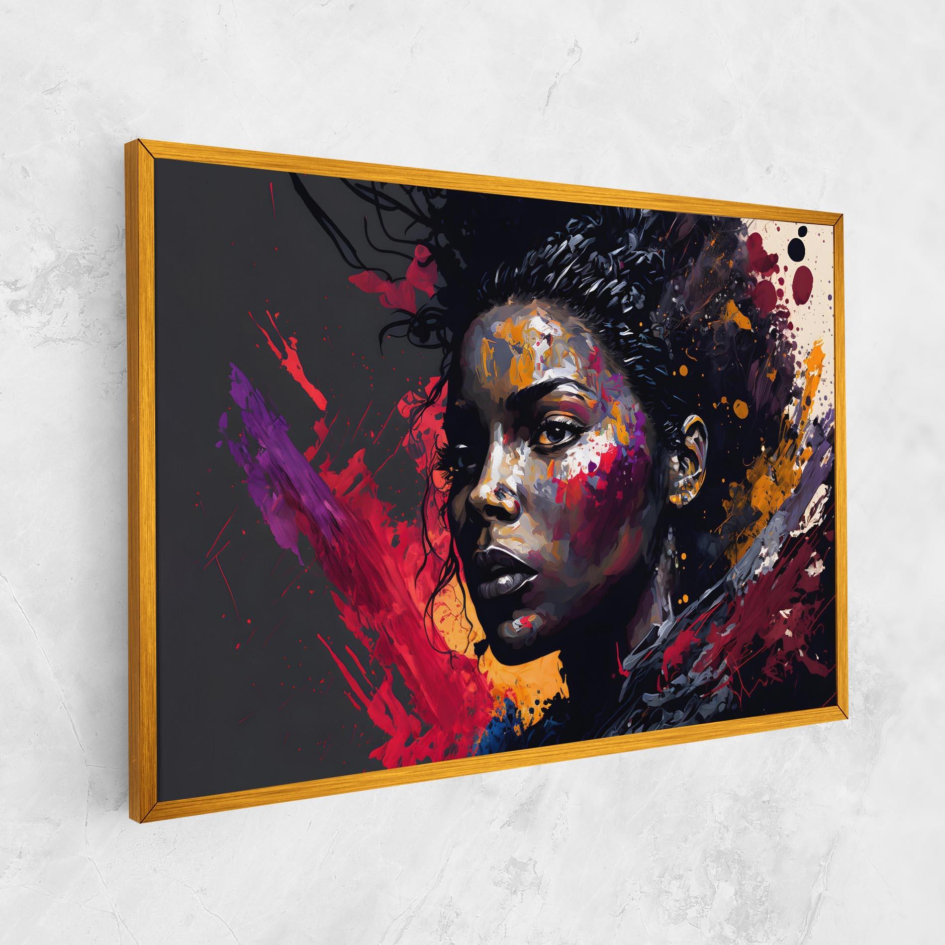 Картина на платно African Woman Splash mockup 1