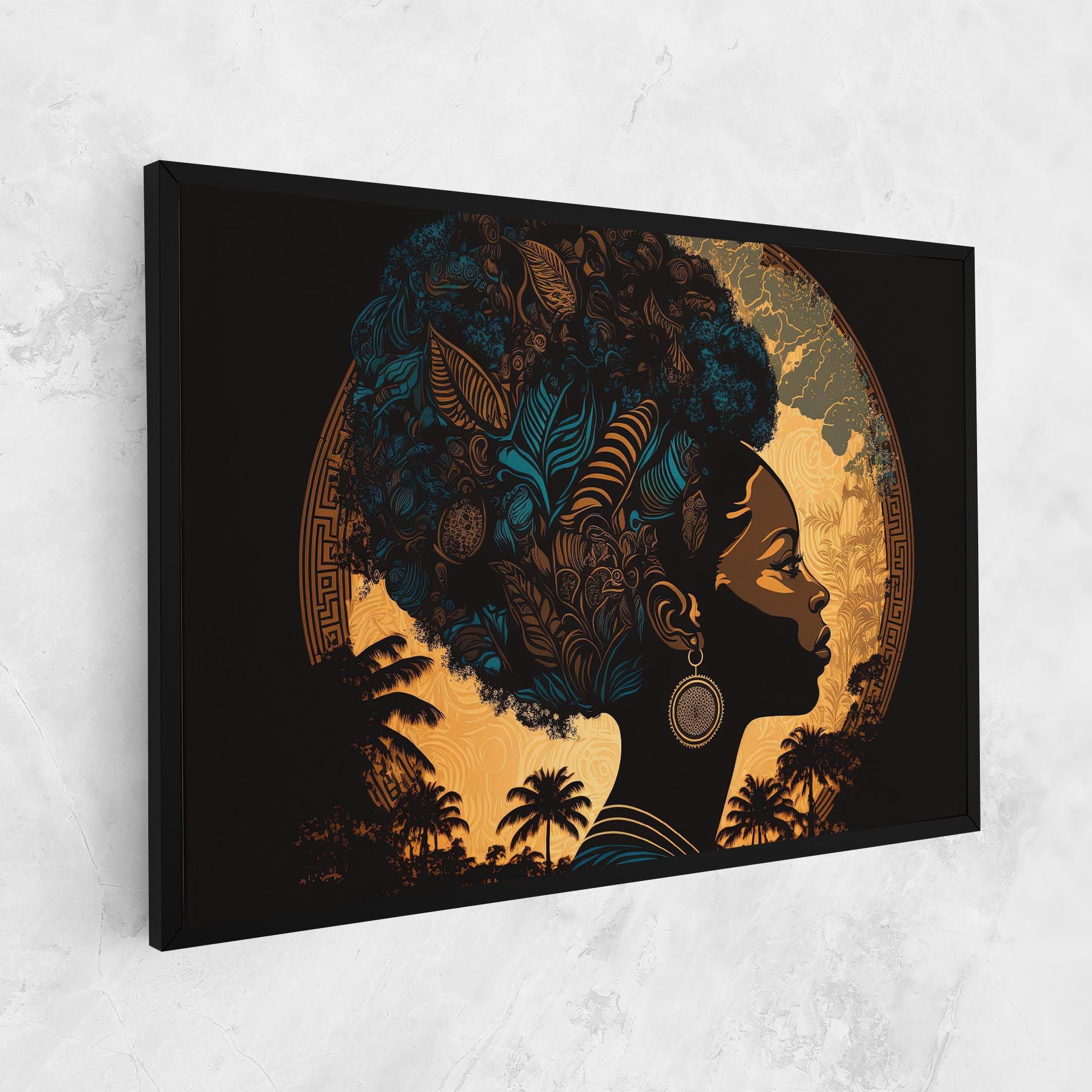 African Profile Woman mockup 1