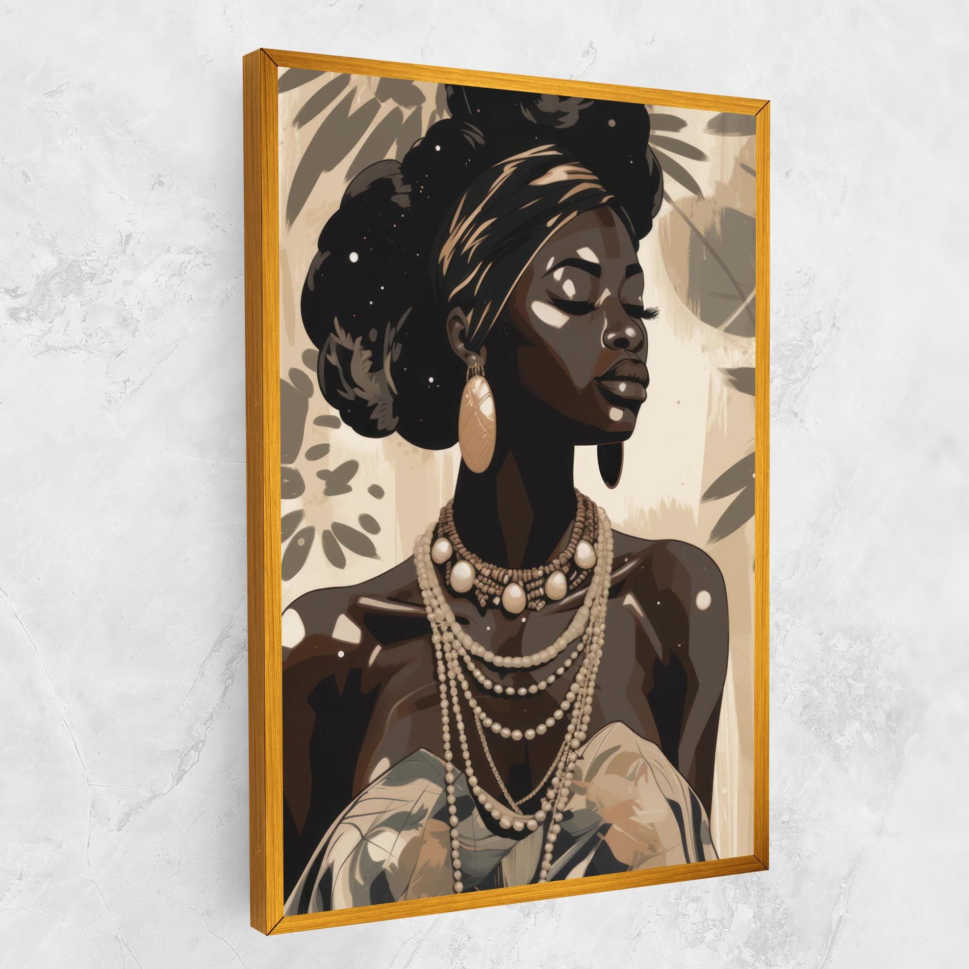 African Woman On Cream mockup 1
