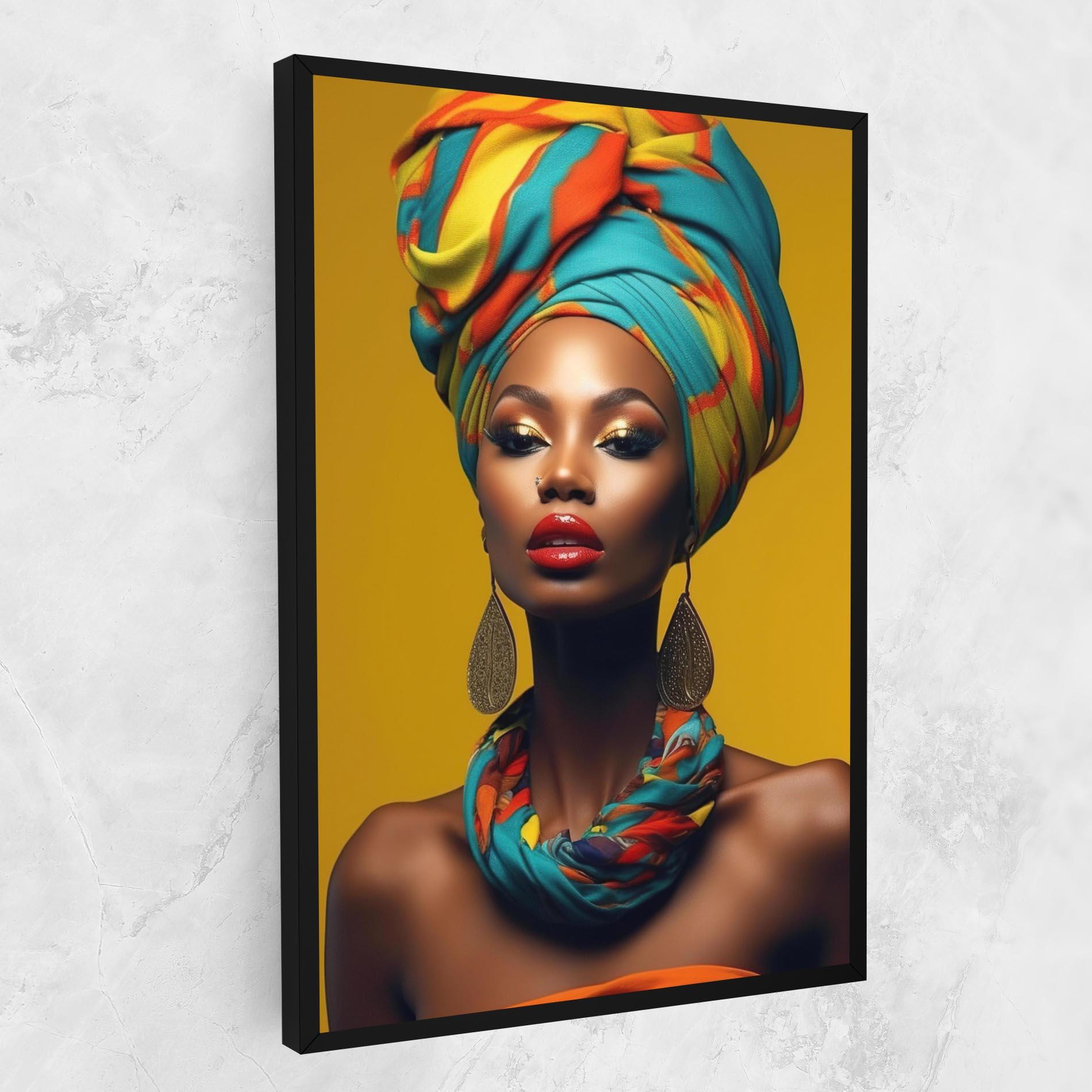 Картина на платно African Yellow Portrait mockup 1
