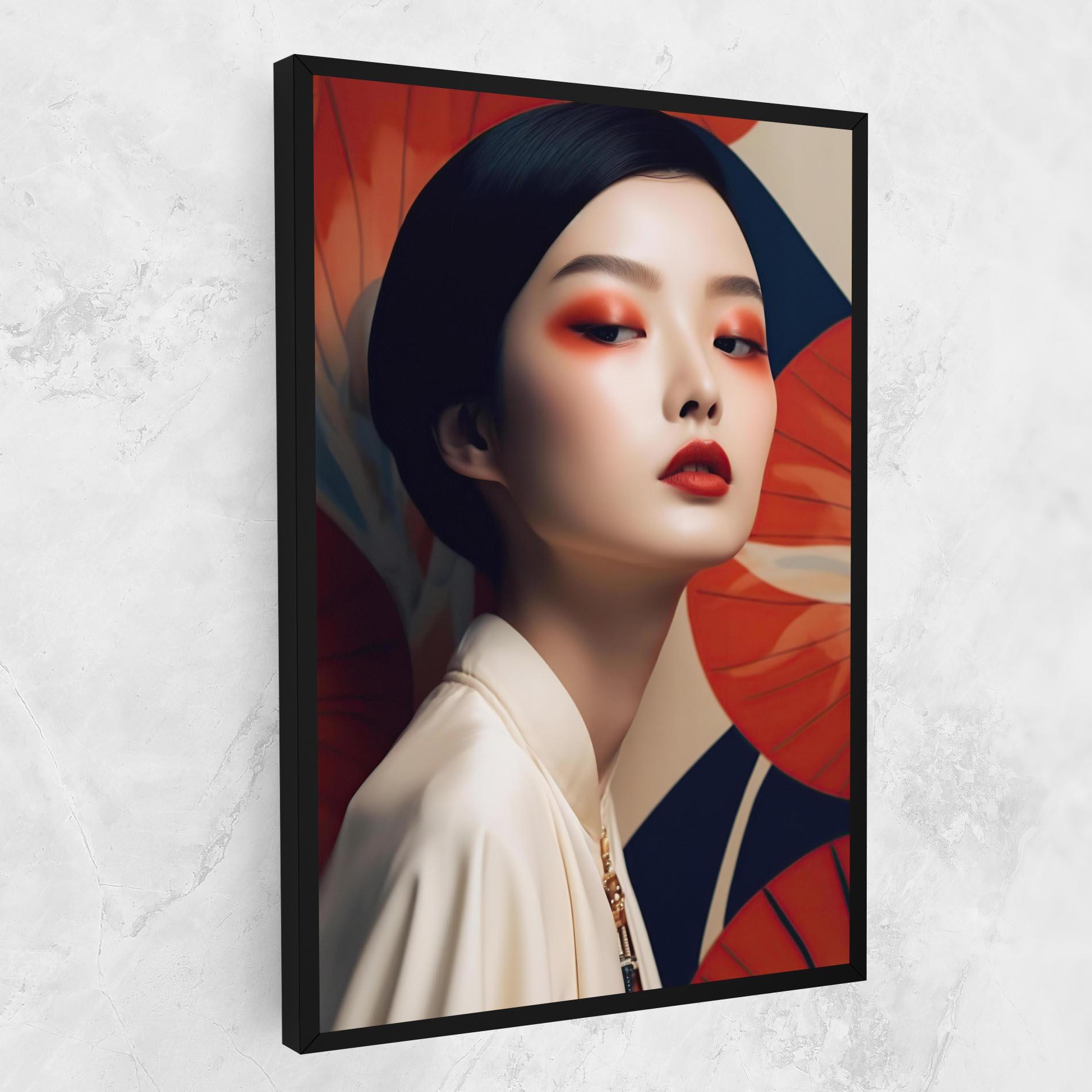 Картина на платно Asiatic Red Lips mockup 1
