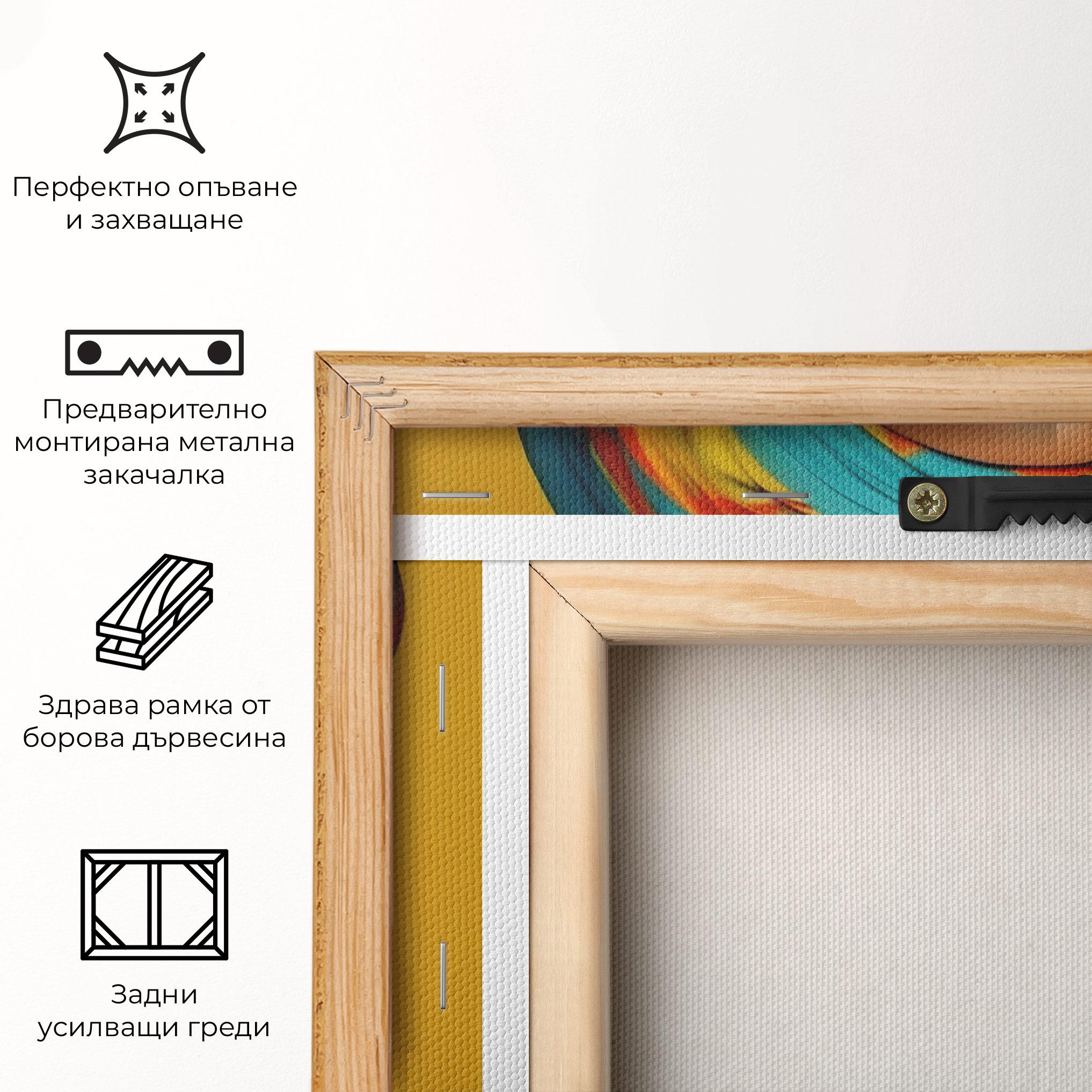 Картина на платно African Yellow Portrait mockup 5