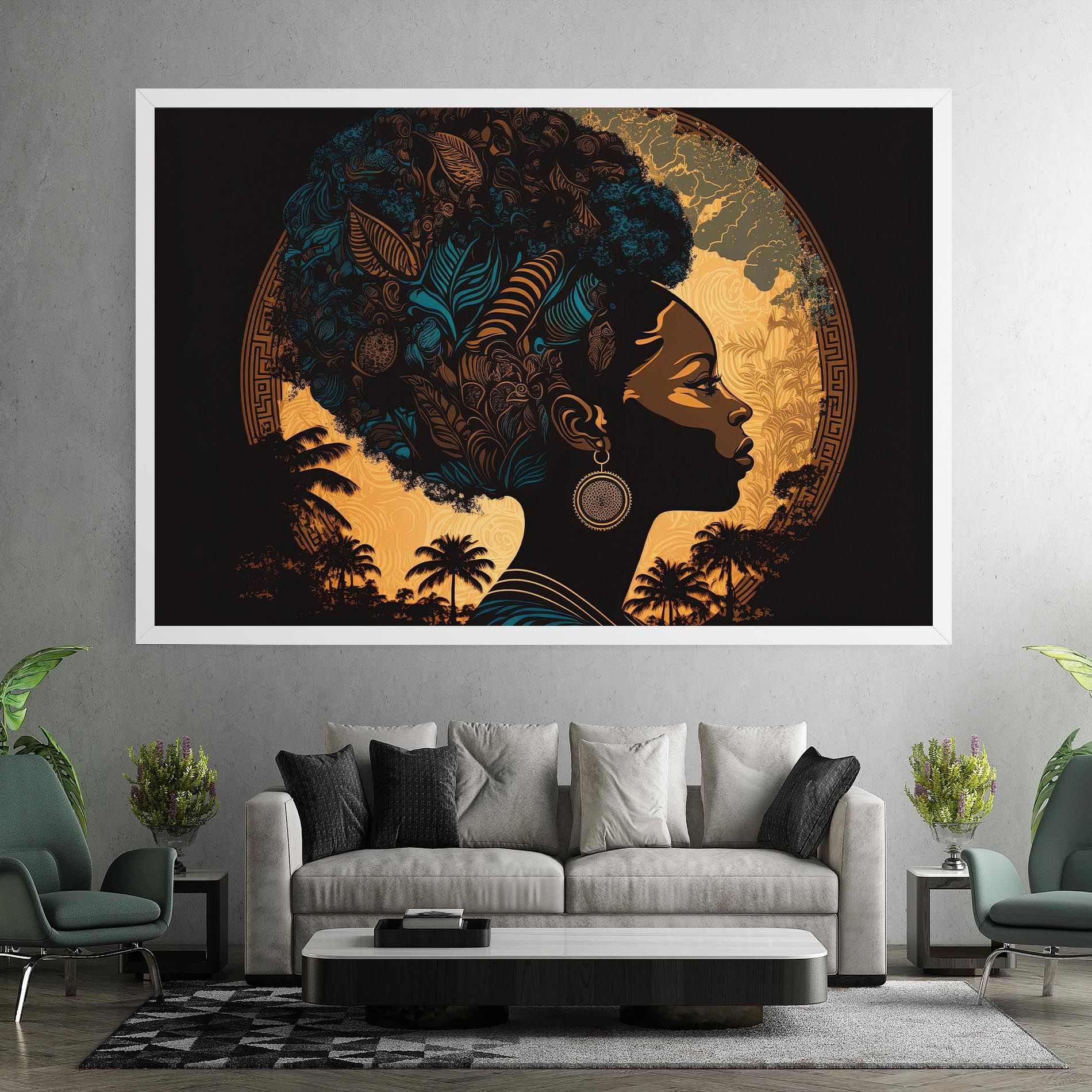 African Profile Woman mockup 7