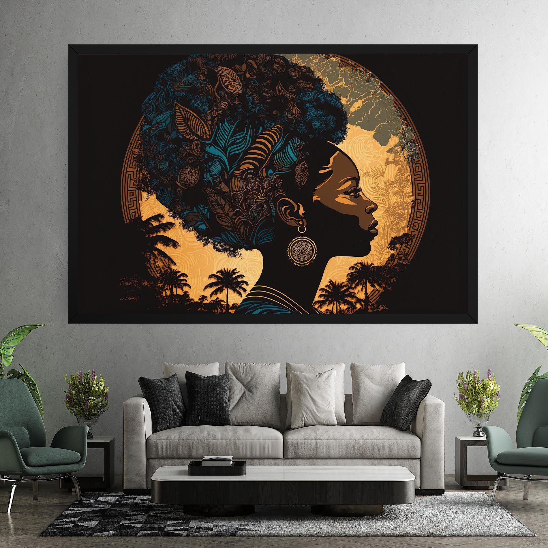 African Profile Woman mockup 7