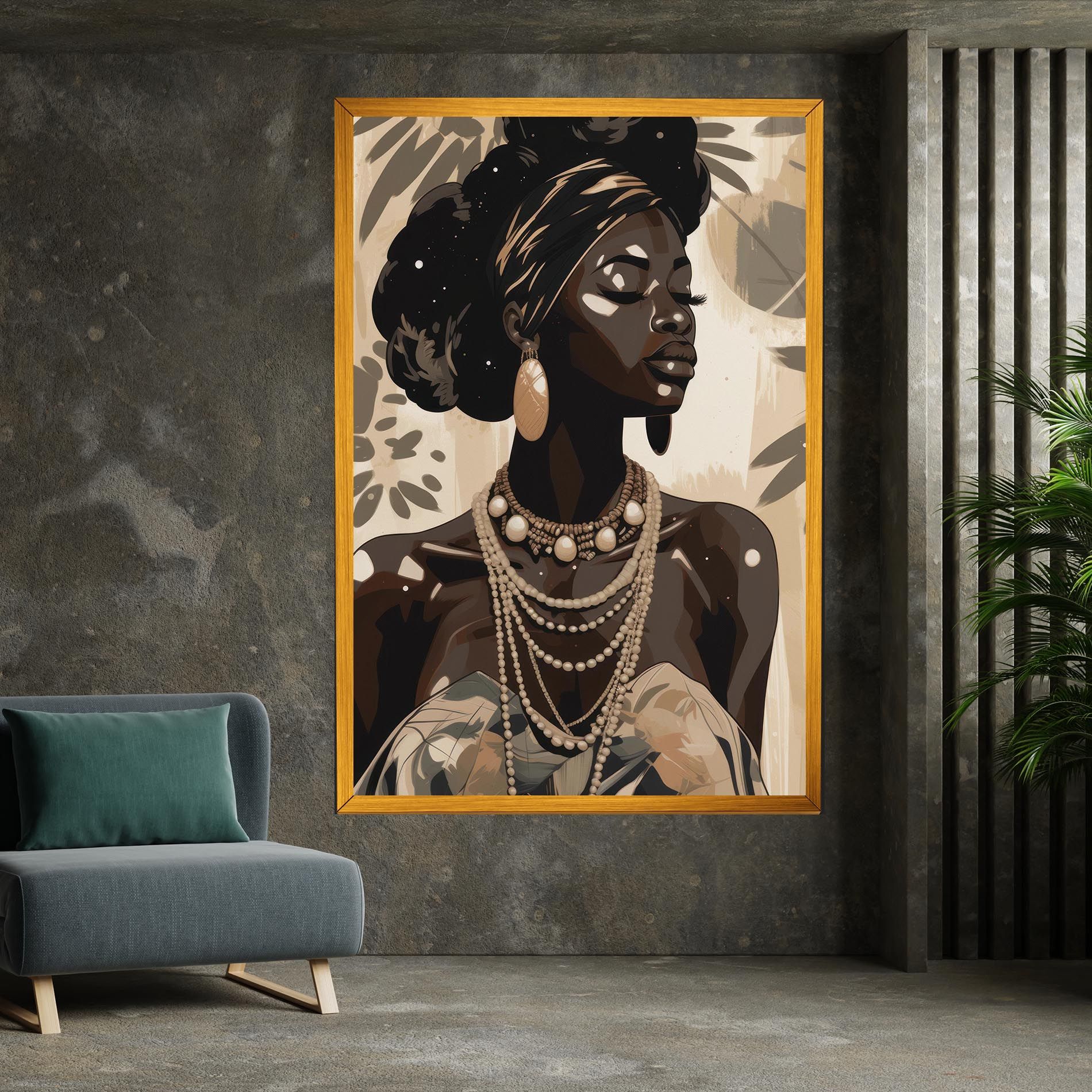 African Woman On Cream mockup 7