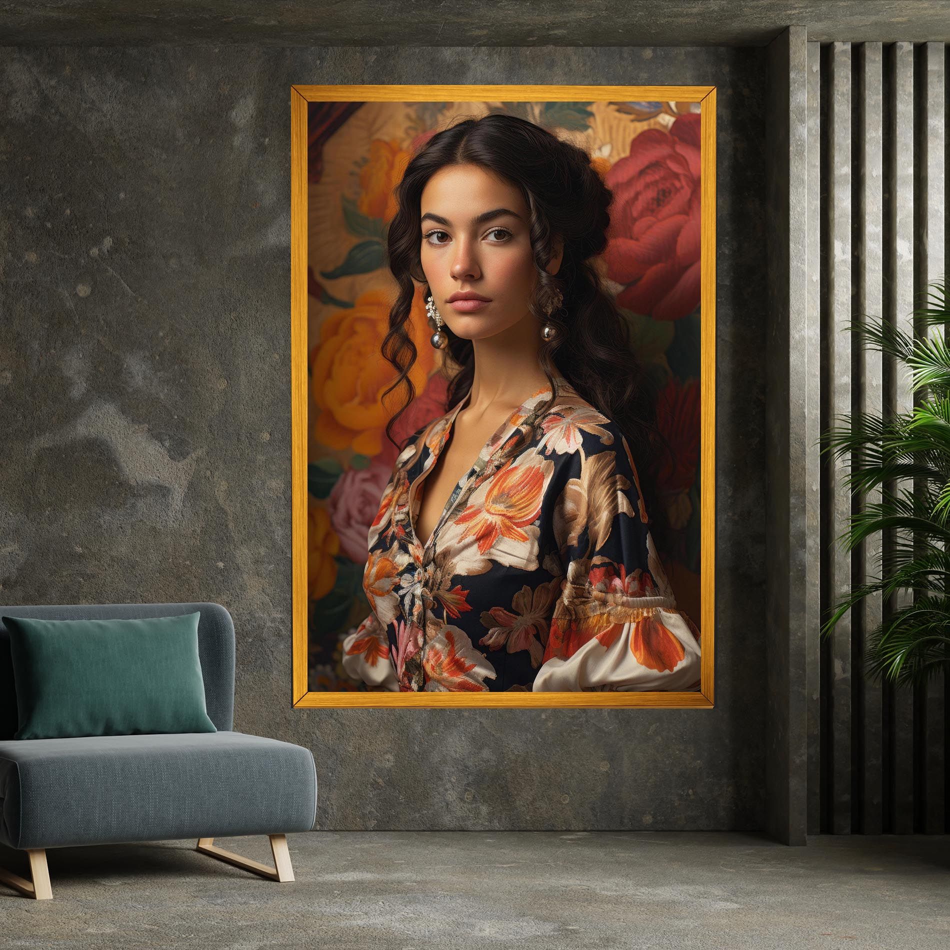 Floral Dress Lady mockup 7