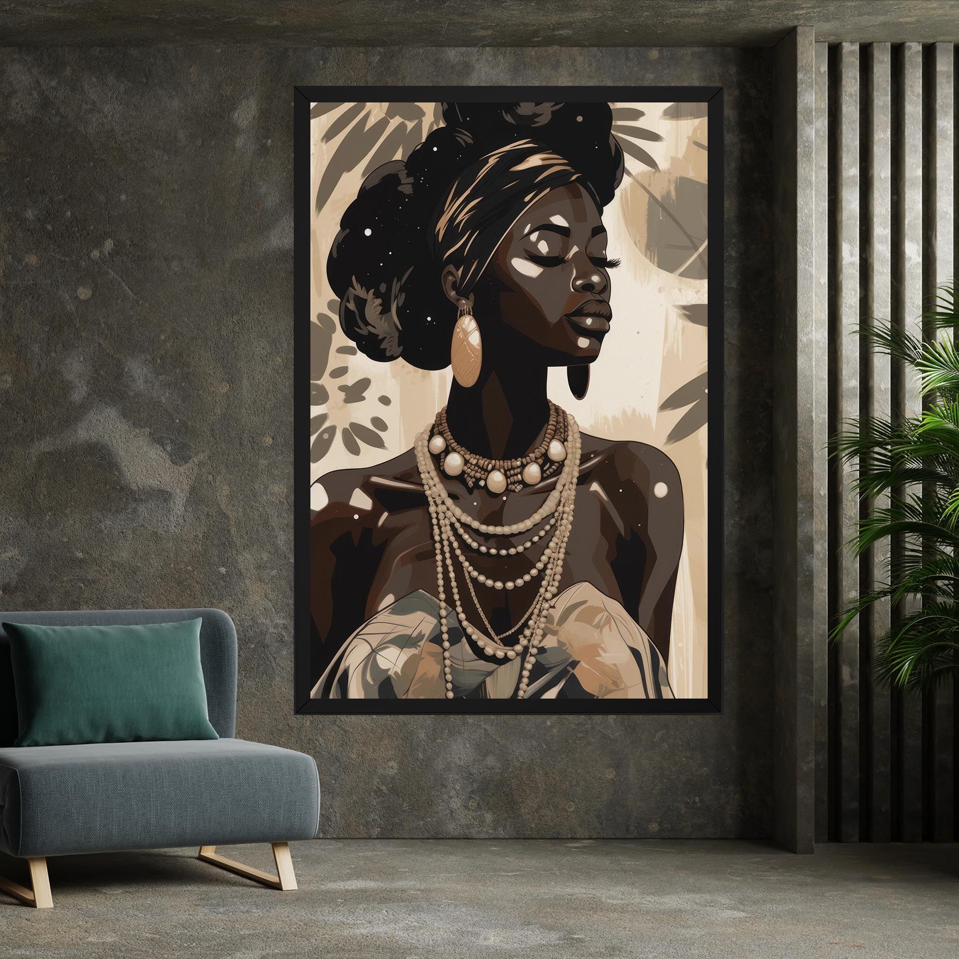 African Woman On Cream mockup 7
