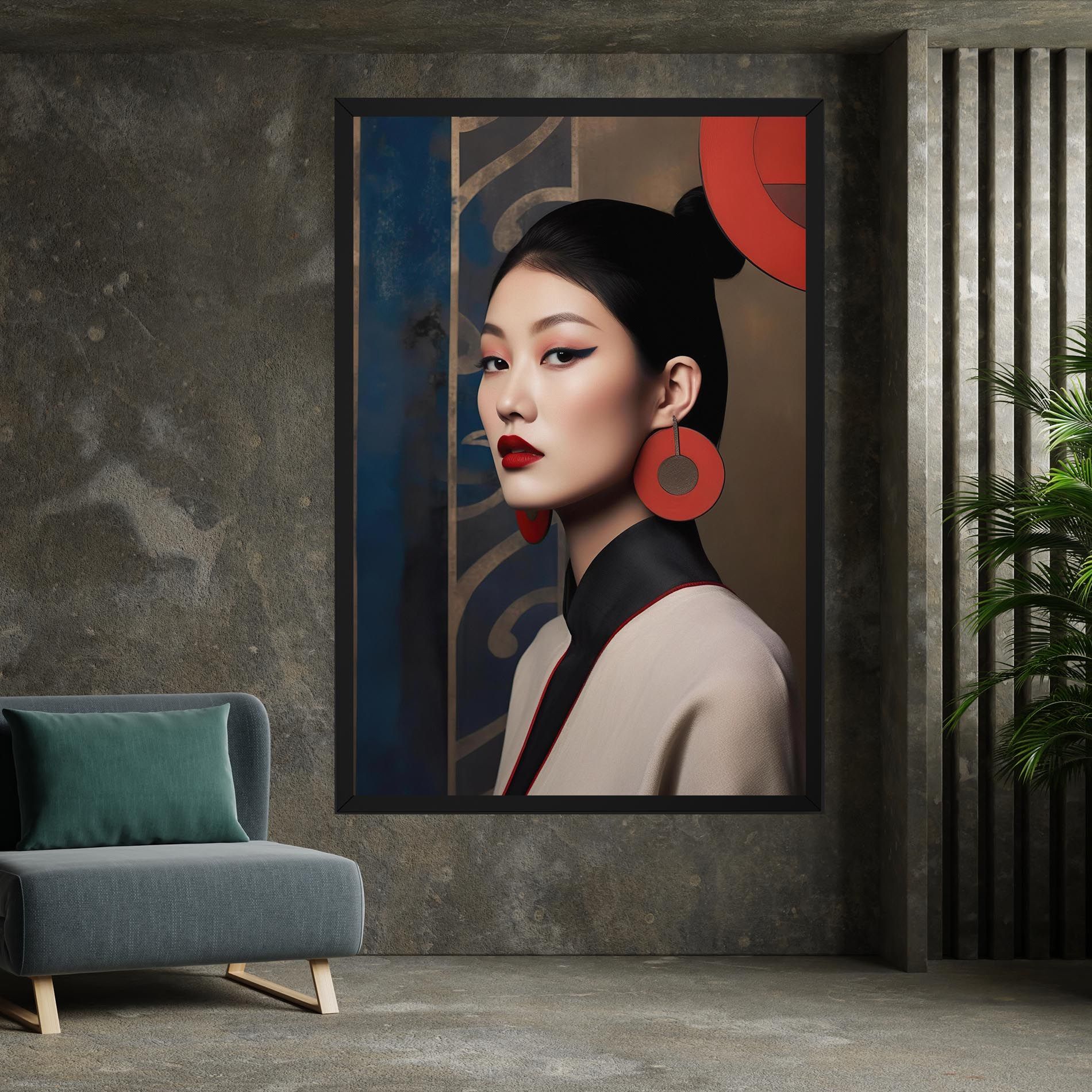 Asian Big Earrings mockup 7