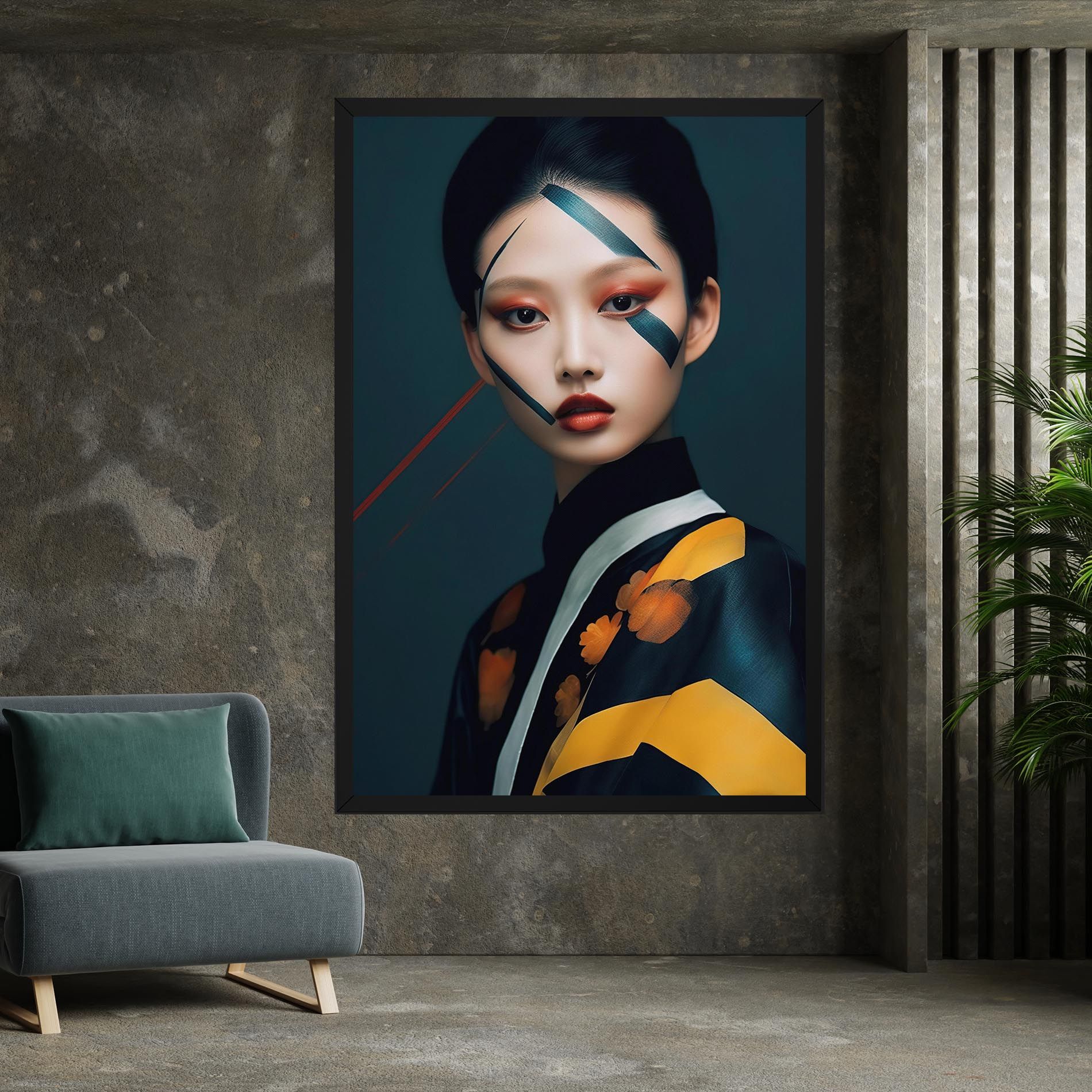 Asian Painted Woman mockup 7