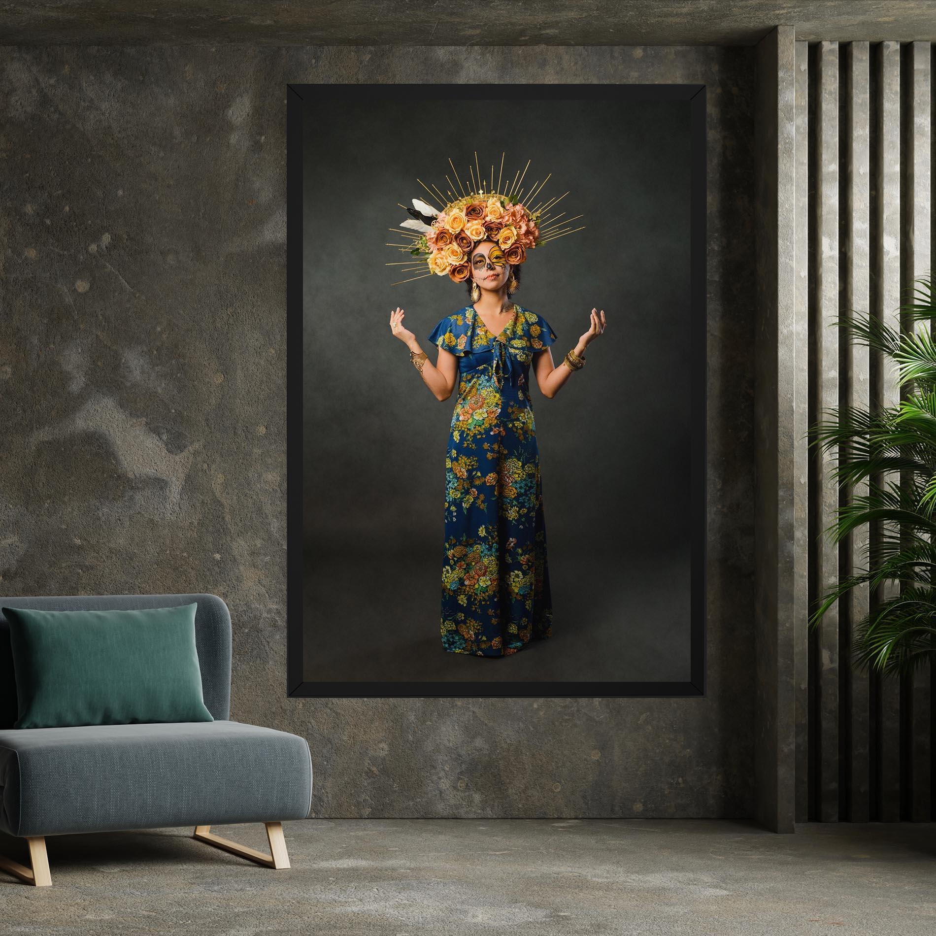 Картина на платно Sugar Skull Makeup mockup 7