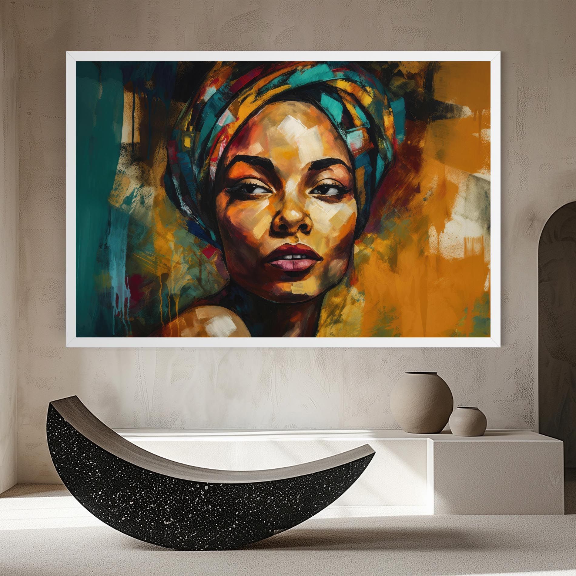 African Woman Looking mockup 8