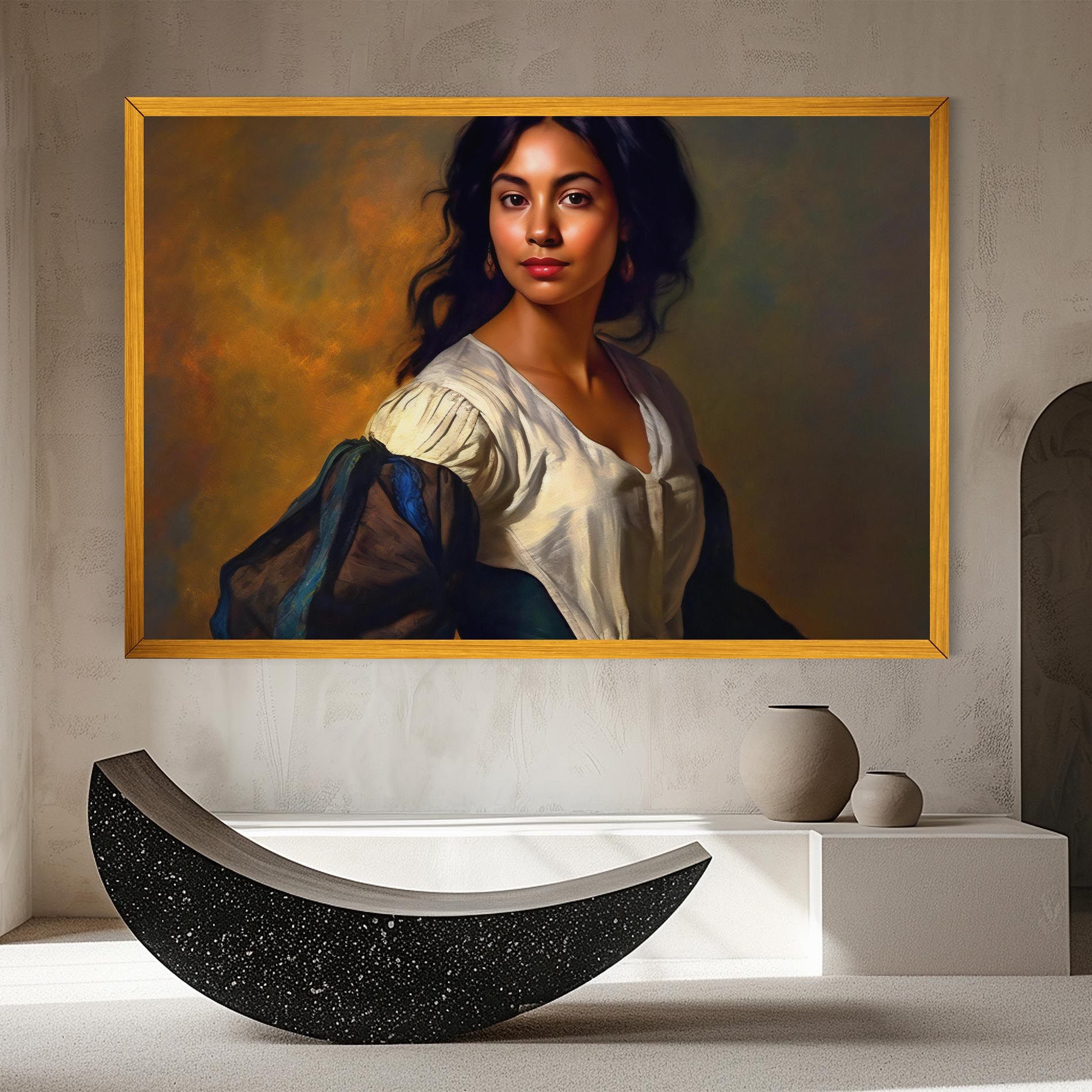 Beautiful Brunette Art mockup 8