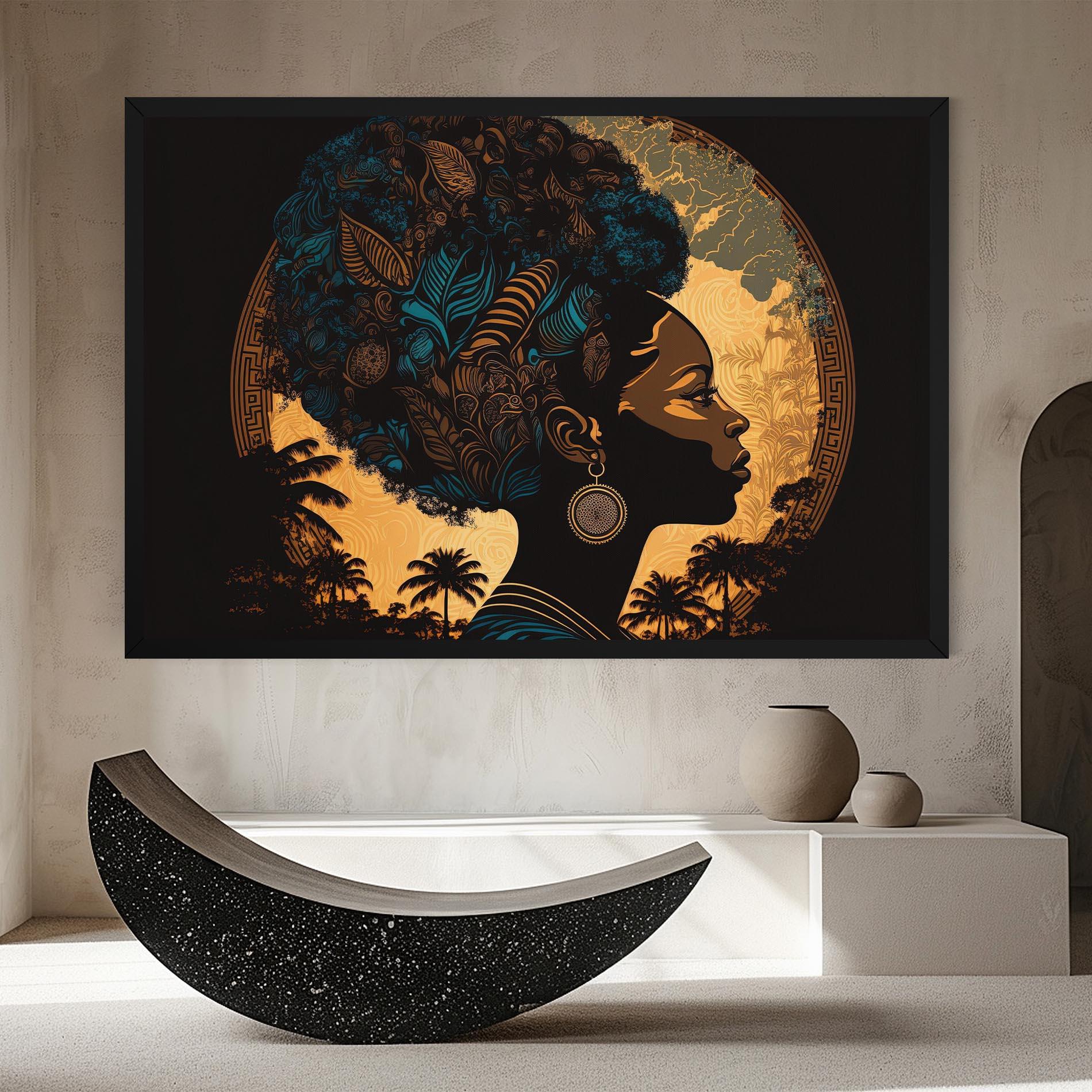 Картина на платно African Profile Woman mockup 8