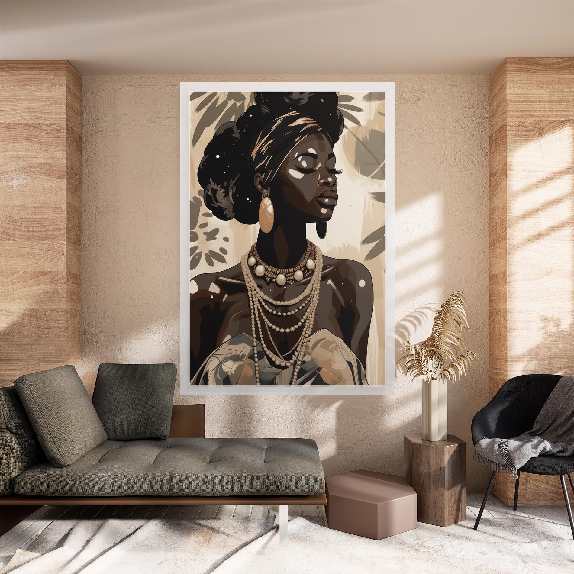 African Woman On Cream mockup 8